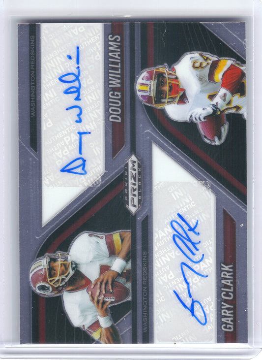 2025 Panini Prizm Black #DA-WAS Doug Williams/Gary Clark Dual Auto Washington Redskins AU