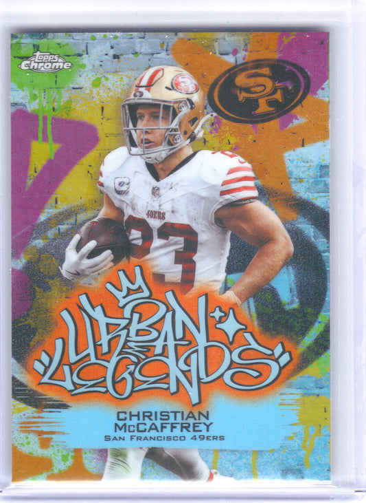 2025 Topps Chrome #UL-15 Christian McCaffrey Urban Legends San Francisco 49ers