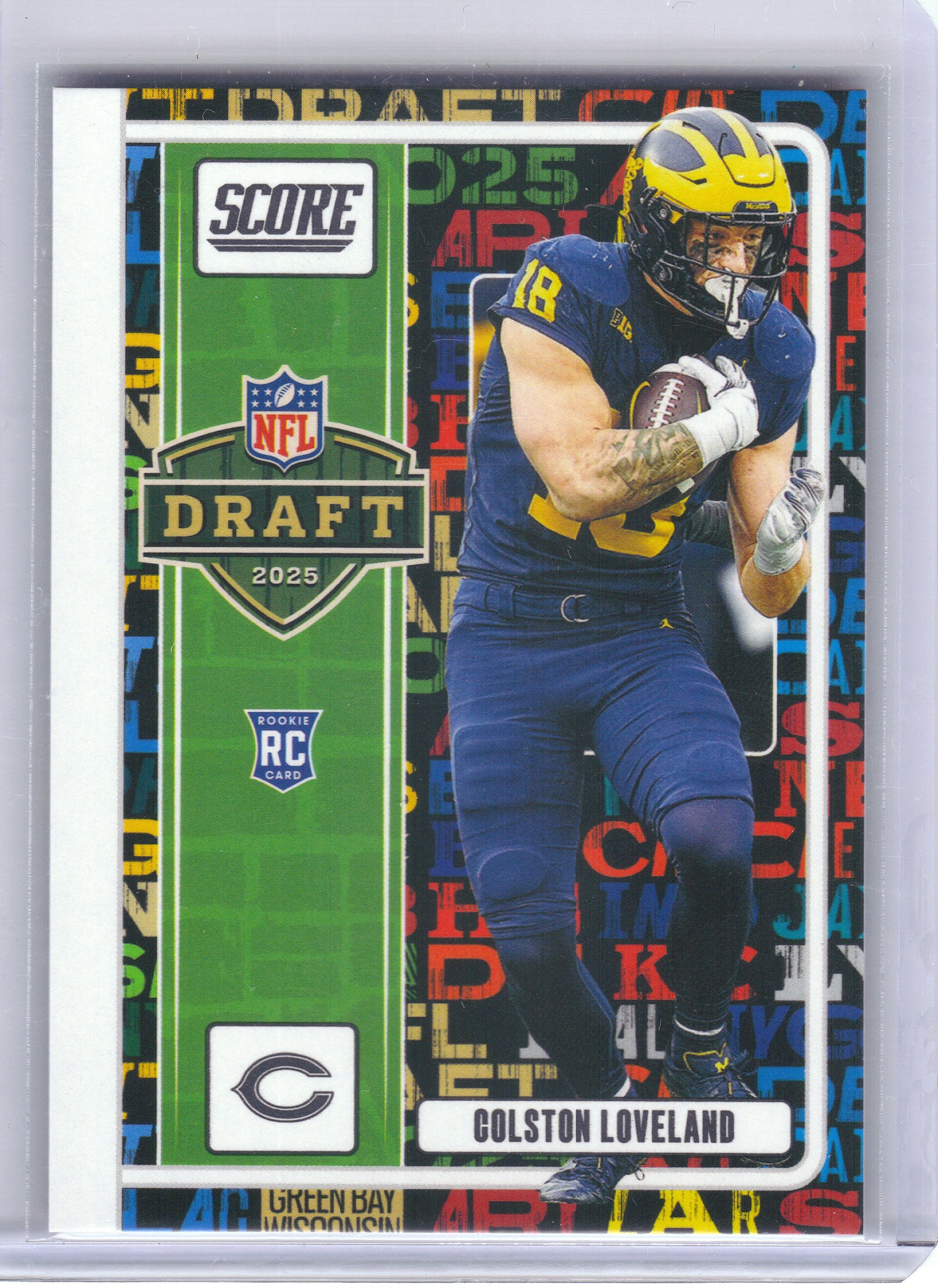 2025 Score #5 Colston Loveland NFL Draft Chicago Bears