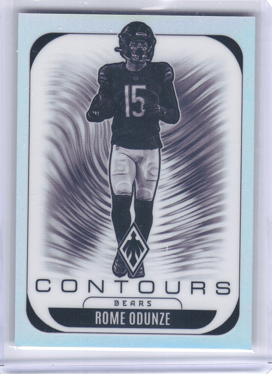 2025 Panini Phoenix #6 Rome Odunze Contours Chicago Bears