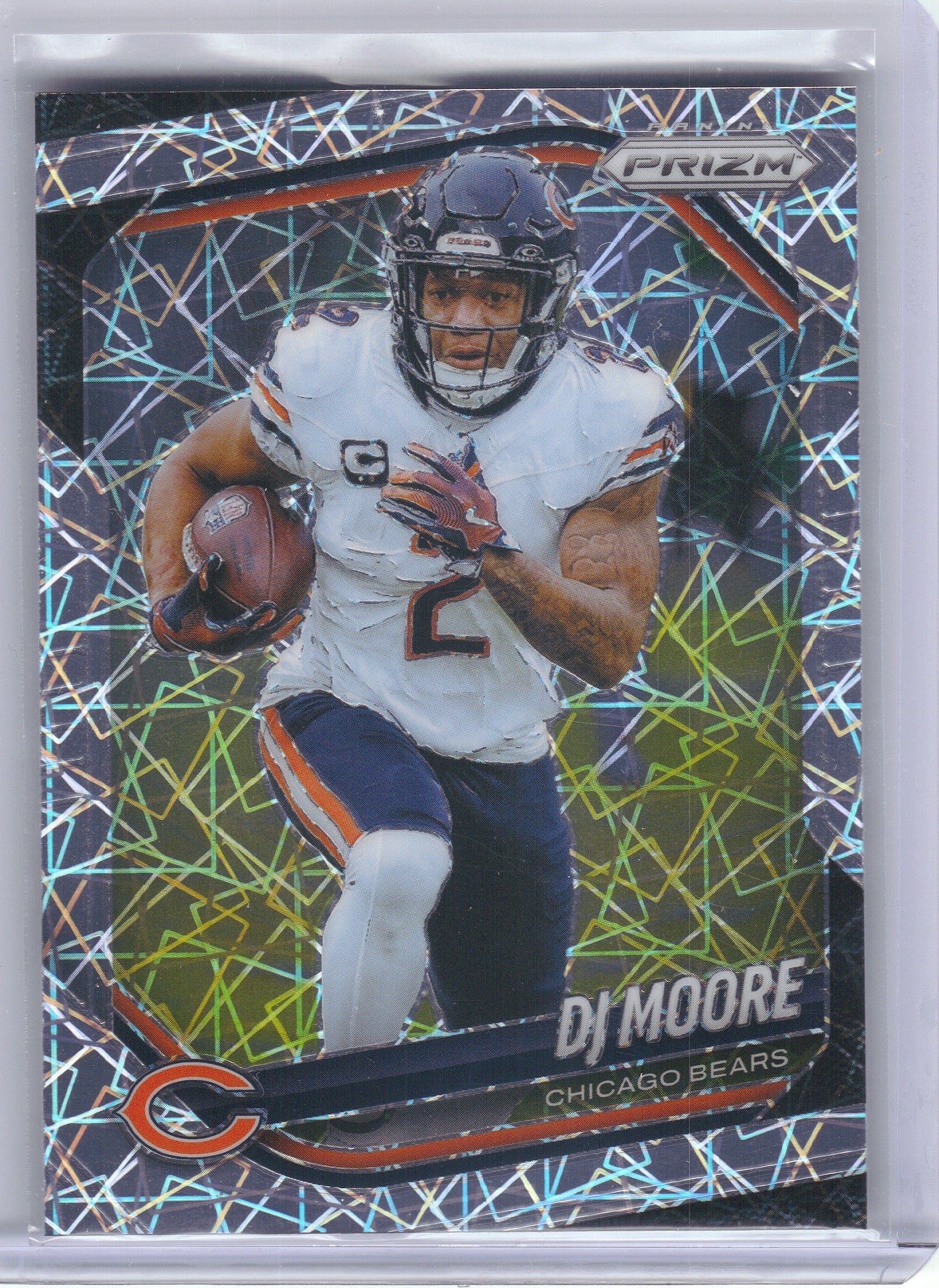 2025 Panini Prizm #92 DJ Moore Lazer Chicago Bears