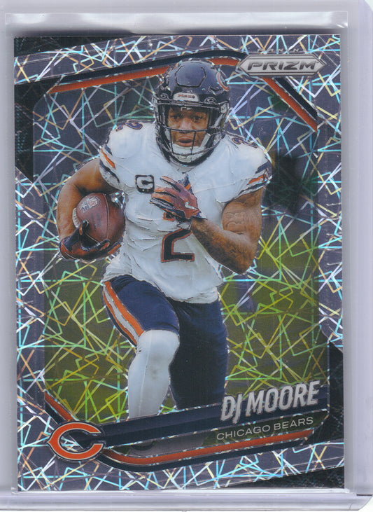 2025 Panini Prizm #92 DJ Moore Lazer Chicago Bears
