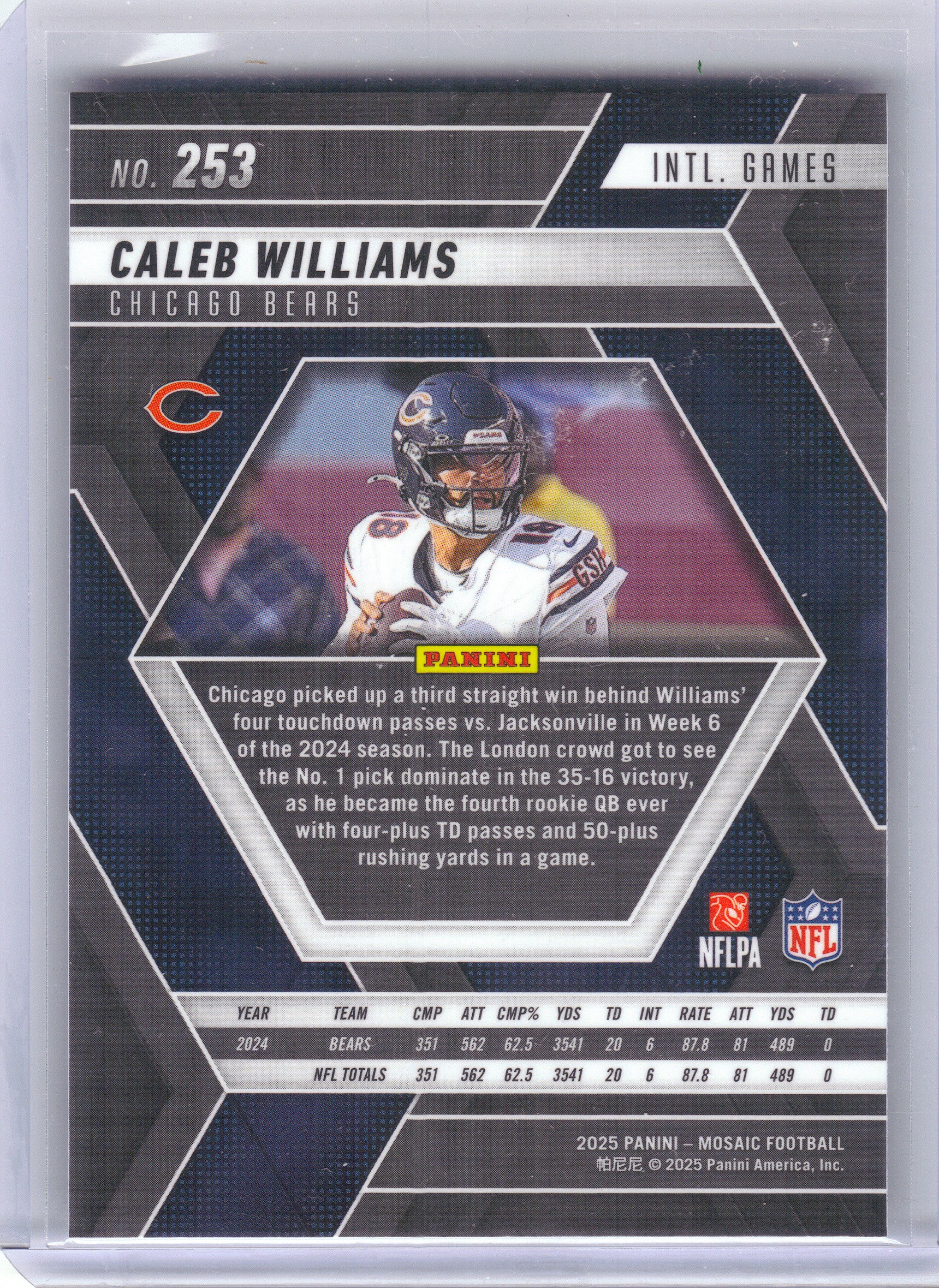 2025 Panini Mosaic #253 Caleb Williams Chicago Bears