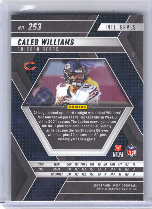 2025 Panini Mosaic #253 Caleb Williams Chicago Bears