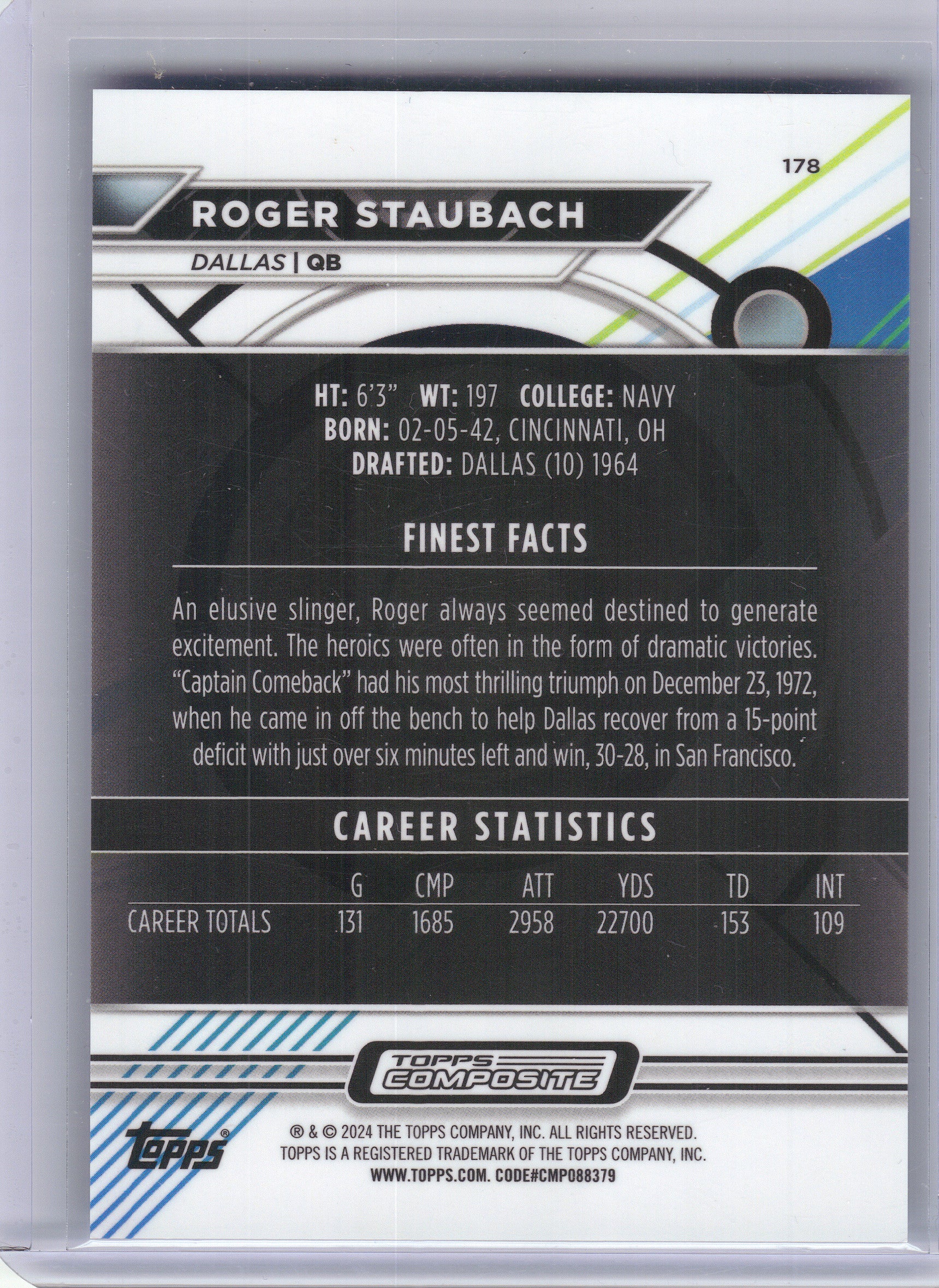 2023 Topps Composite #190a Warren Moon Finest Sky Blue Refractor Wrong #/325 Houston Oilers SN