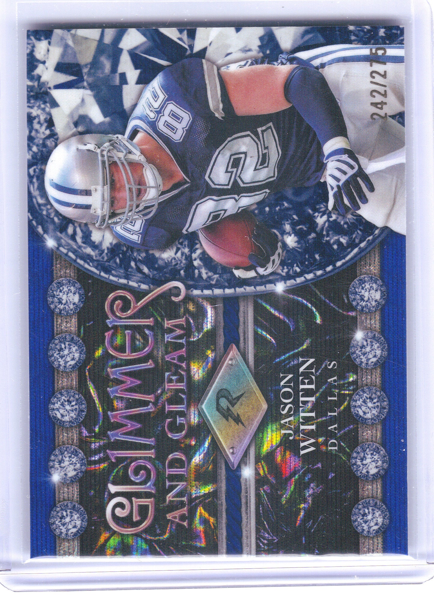 2024 Topps Resurgence #GG-20 Jason Witten Glimmer and Gleam Navy Surge #/275 Dallas Cowboys SN