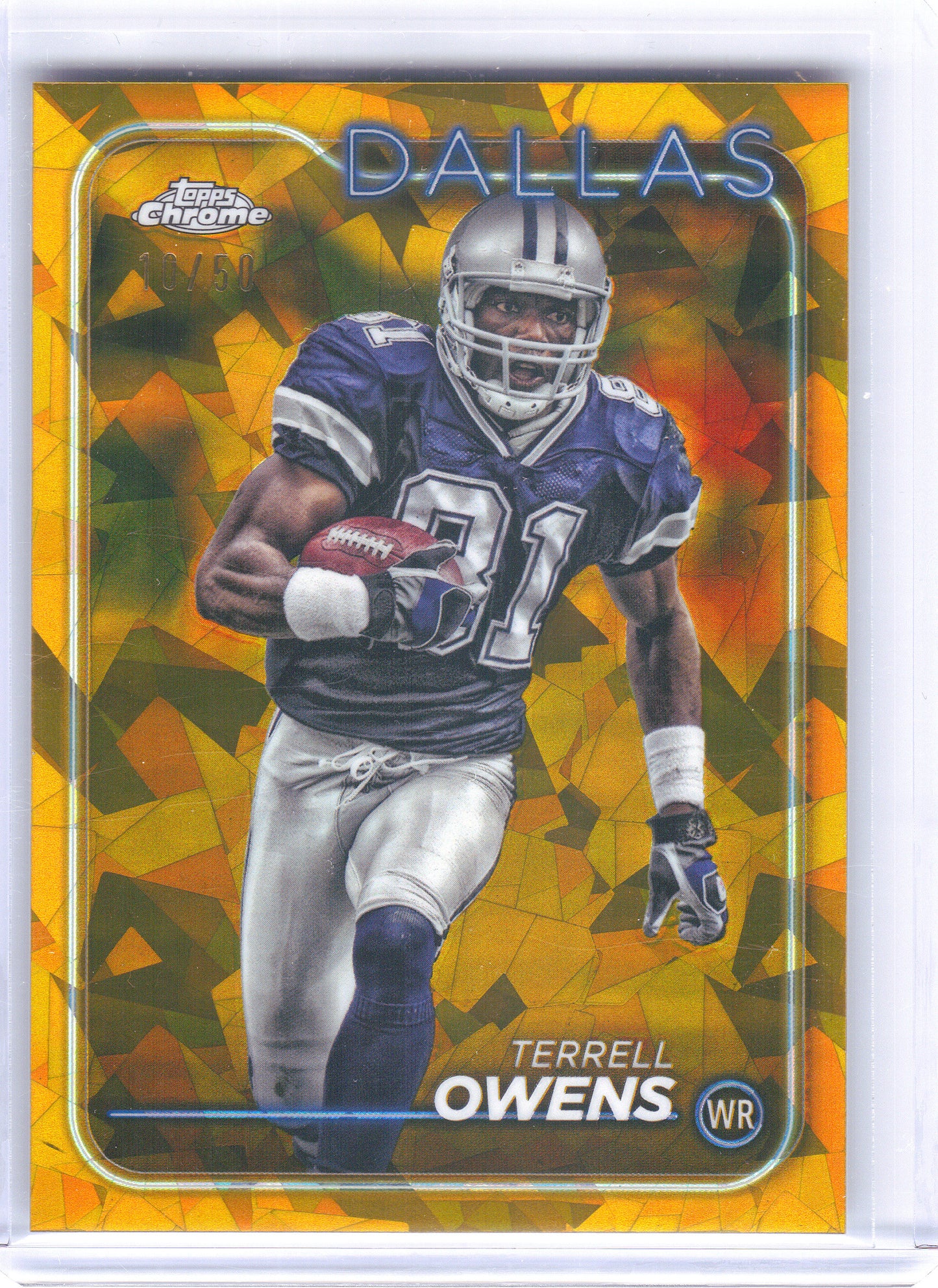 2024 Topps Chrome Sapphire Edition #54 Terrell Owens Orange Sapphire #/25 Dallas Cowboys SN