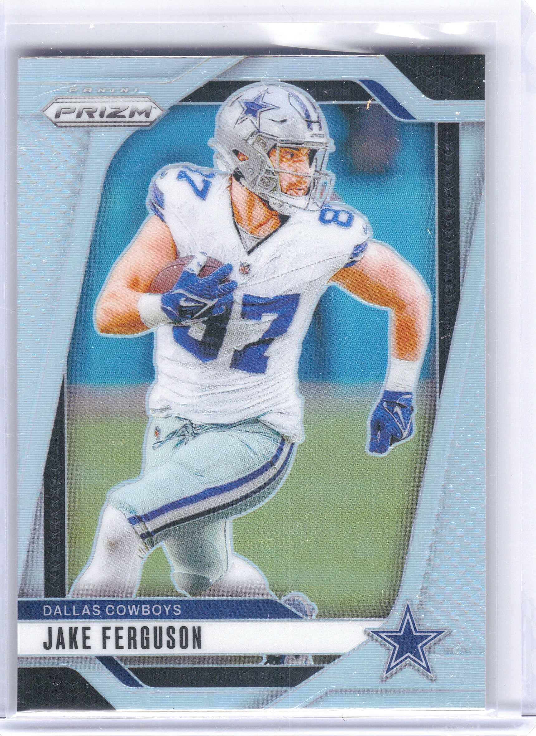 2024 Panini Prizm #76 Jake Ferguson Silver Dallas Cowboys