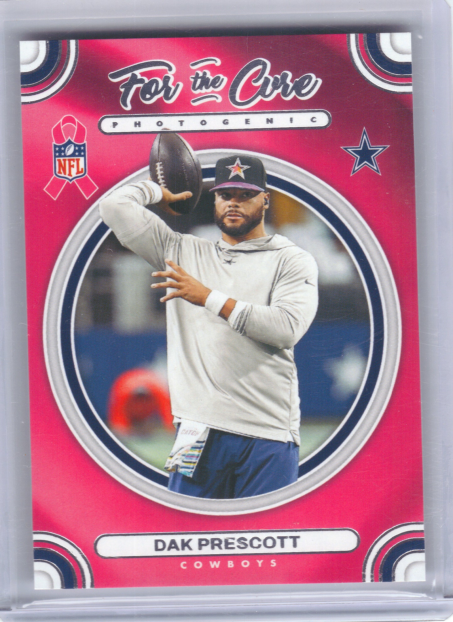 2024 Panini Photogenic #FTC-DPR Dak Prescott For the Cure Dallas Cowboys