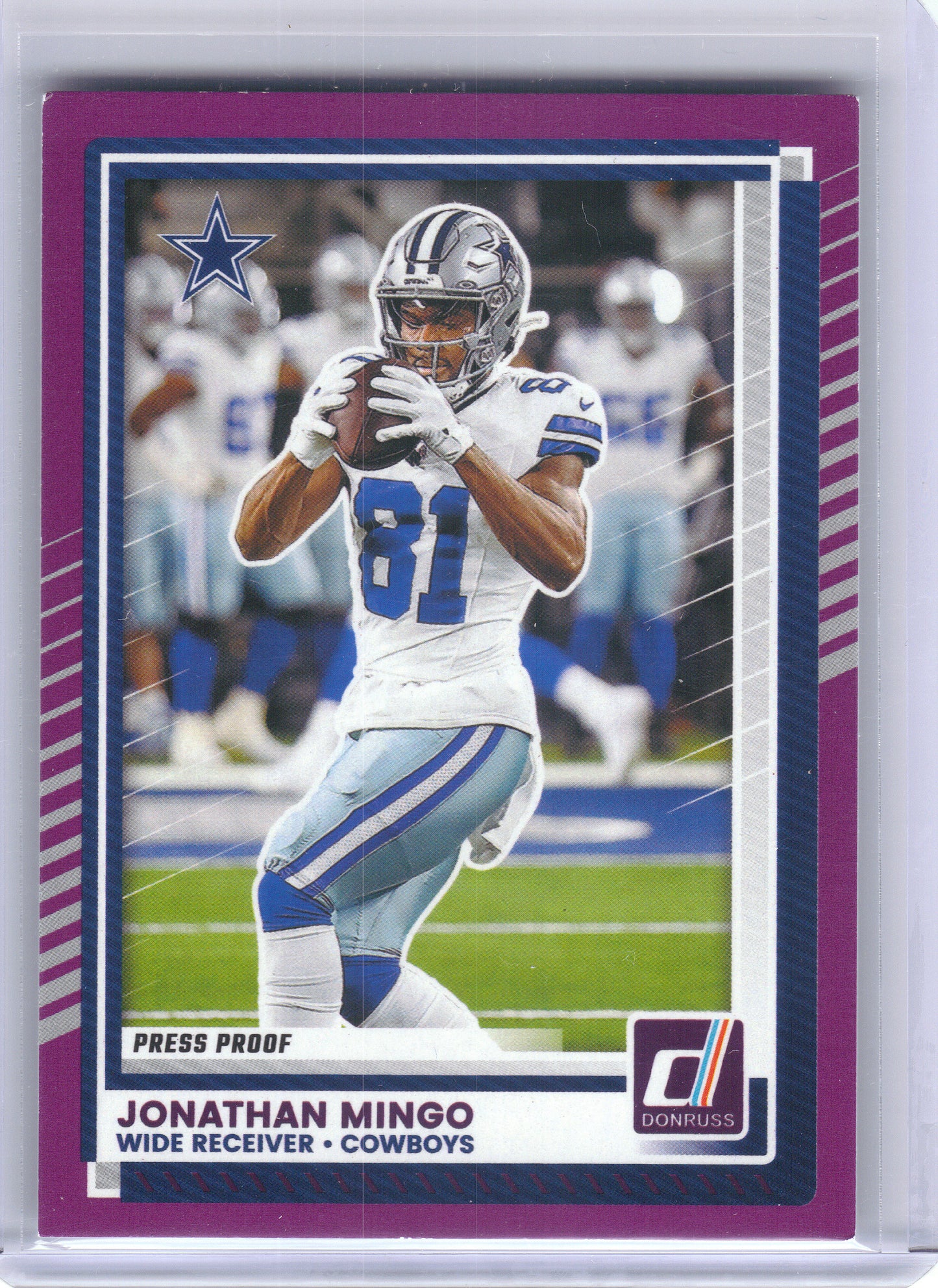 2025 Donruss #10 Jonathan Mingo Press Proofs Purple Dallas Cowboys