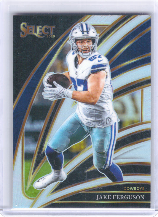2025 Panini Select #297 Jake Ferguson Silver Prizm Dallas Cowboys