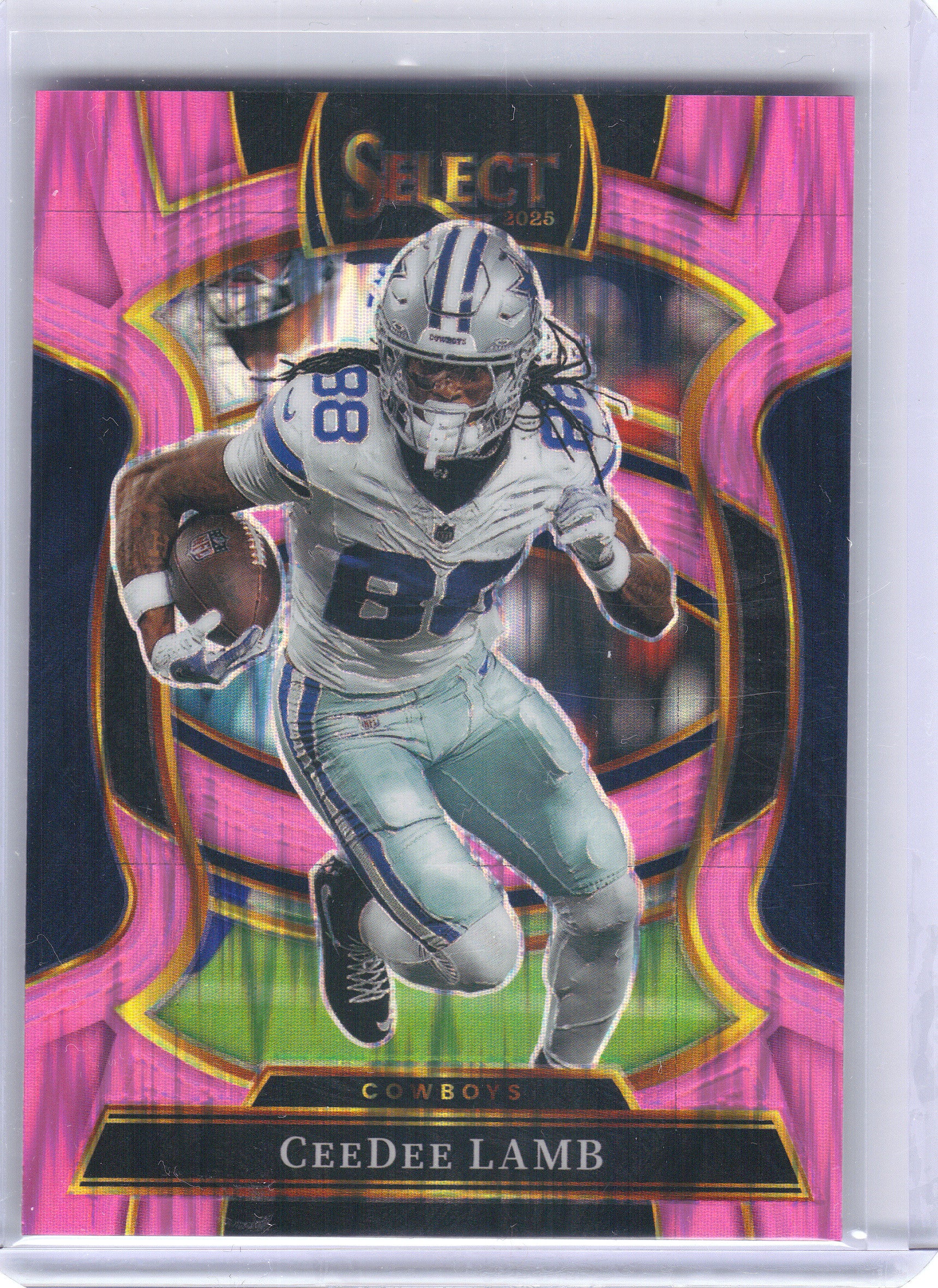 2025 Panini Select #98 CeeDee Lamb Pink Prizm Shock Dallas Cowboys