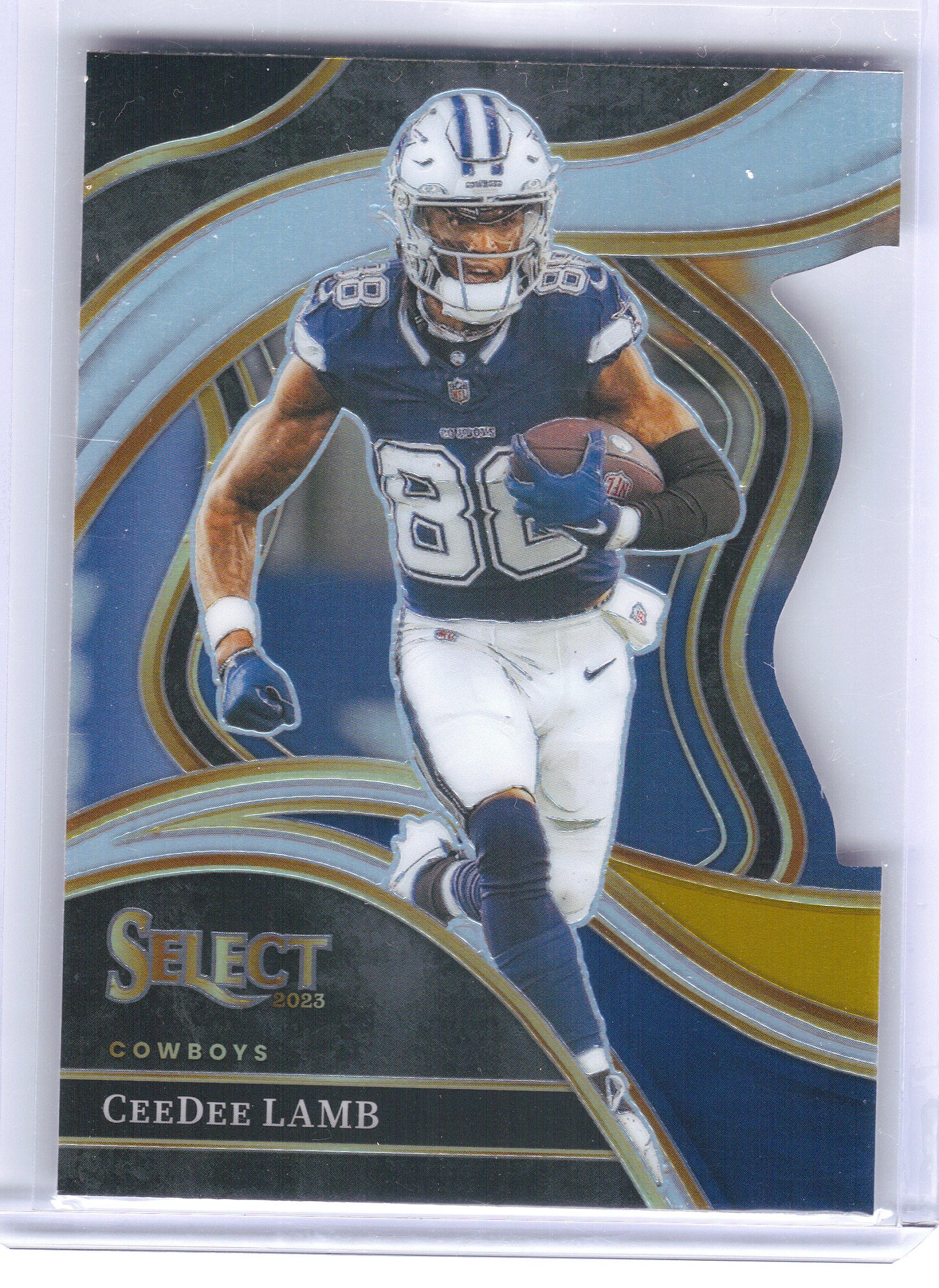 2023 Panini Select #287 CeeDee Lamb Black and Gold Prizms Die Cuts Dallas Cowboys