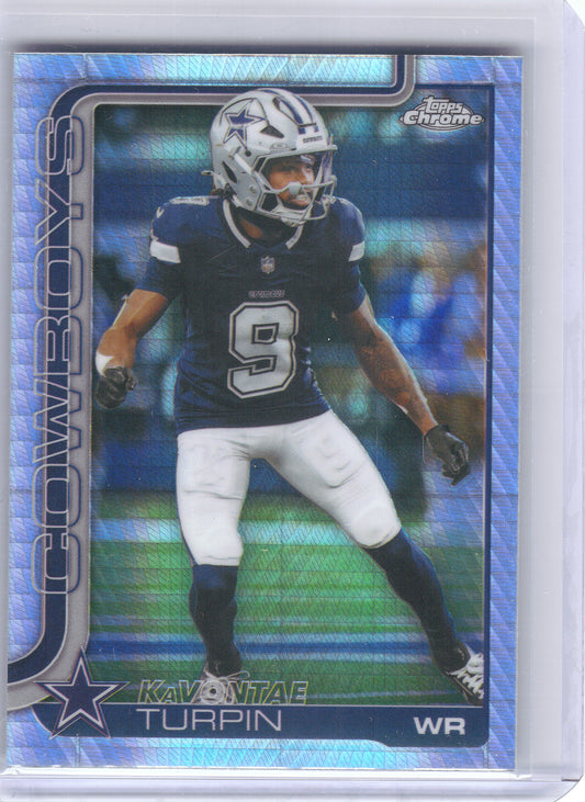 2025 Topps Chrome #84 KaVontae Turpin Pulsar Refractor Dallas Cowboys