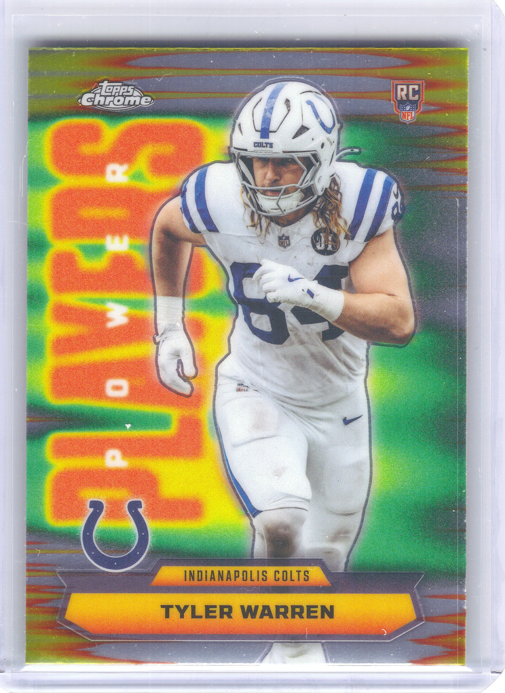 2025 Topps Chrome #PP-35 Tyler Warren Power Players Indianapolis Colts