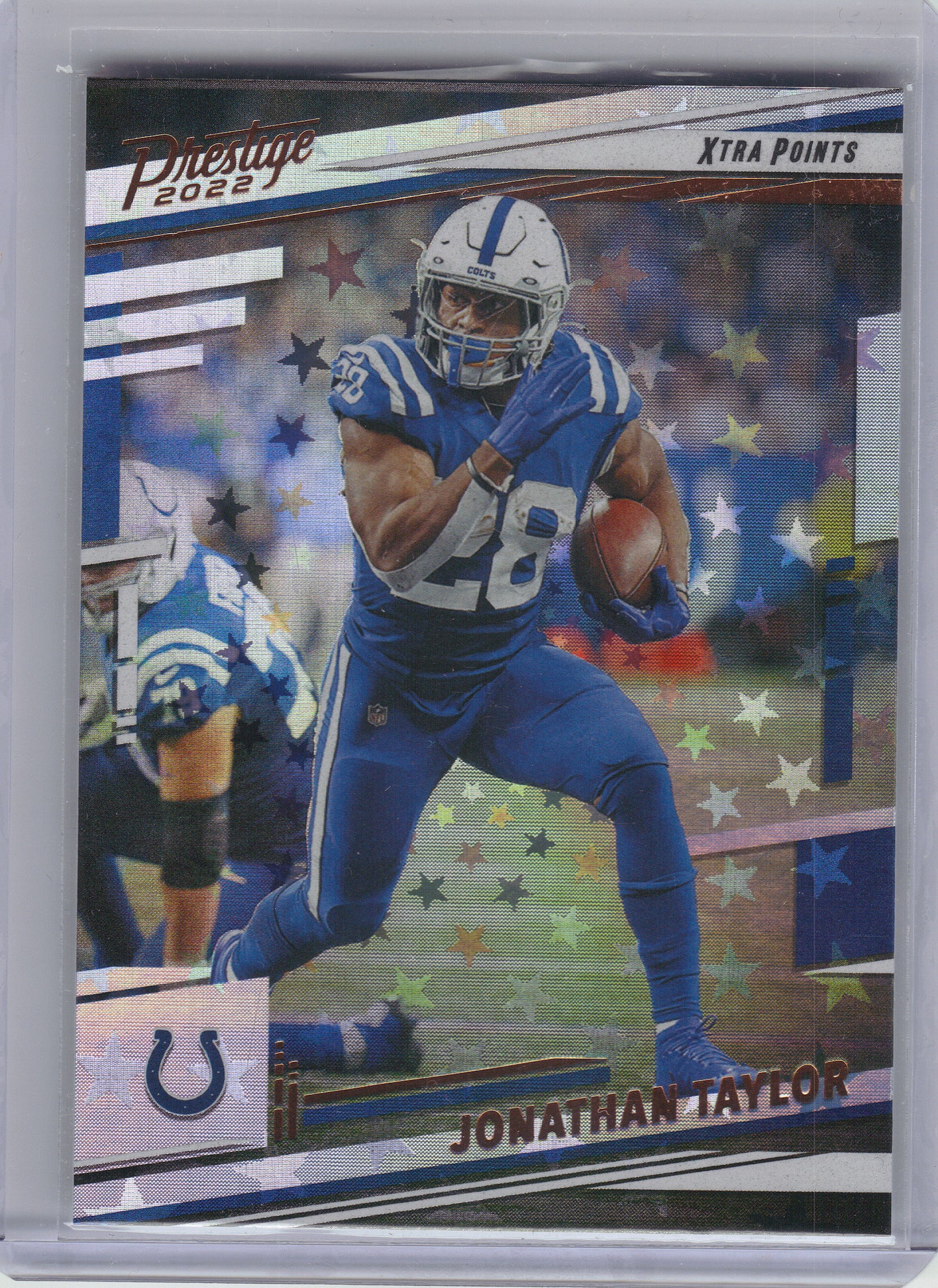2022 Panini Prestige #124 Jonathan Taylor Xtra Points Astral Indianapolis Colts
