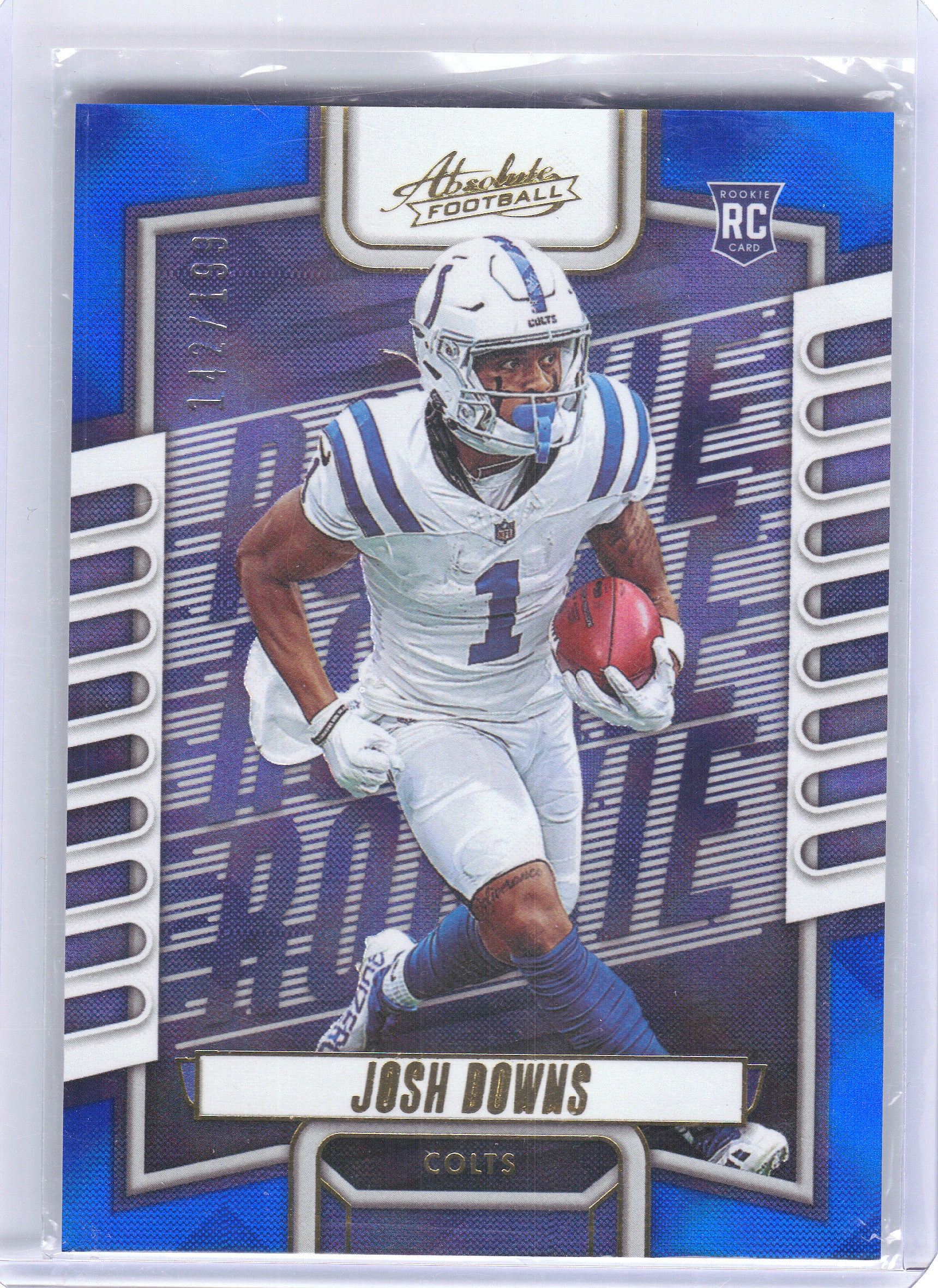 2023 Panini Absolute #128 Josh Downs Blue Diamonds #/199 Indianapolis Colts SN
