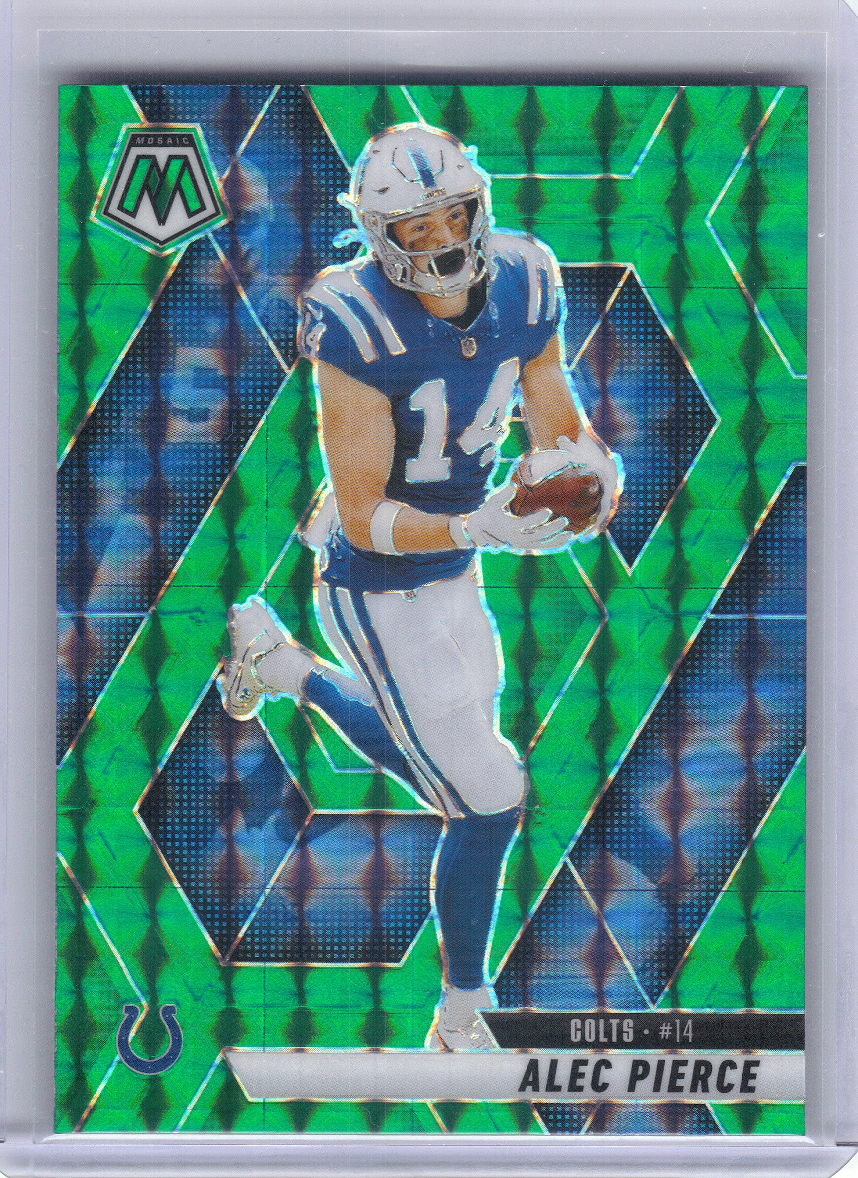 2025 Panini Mosaic #76 Alec Pierce Mosaic Green Indianapolis Colts