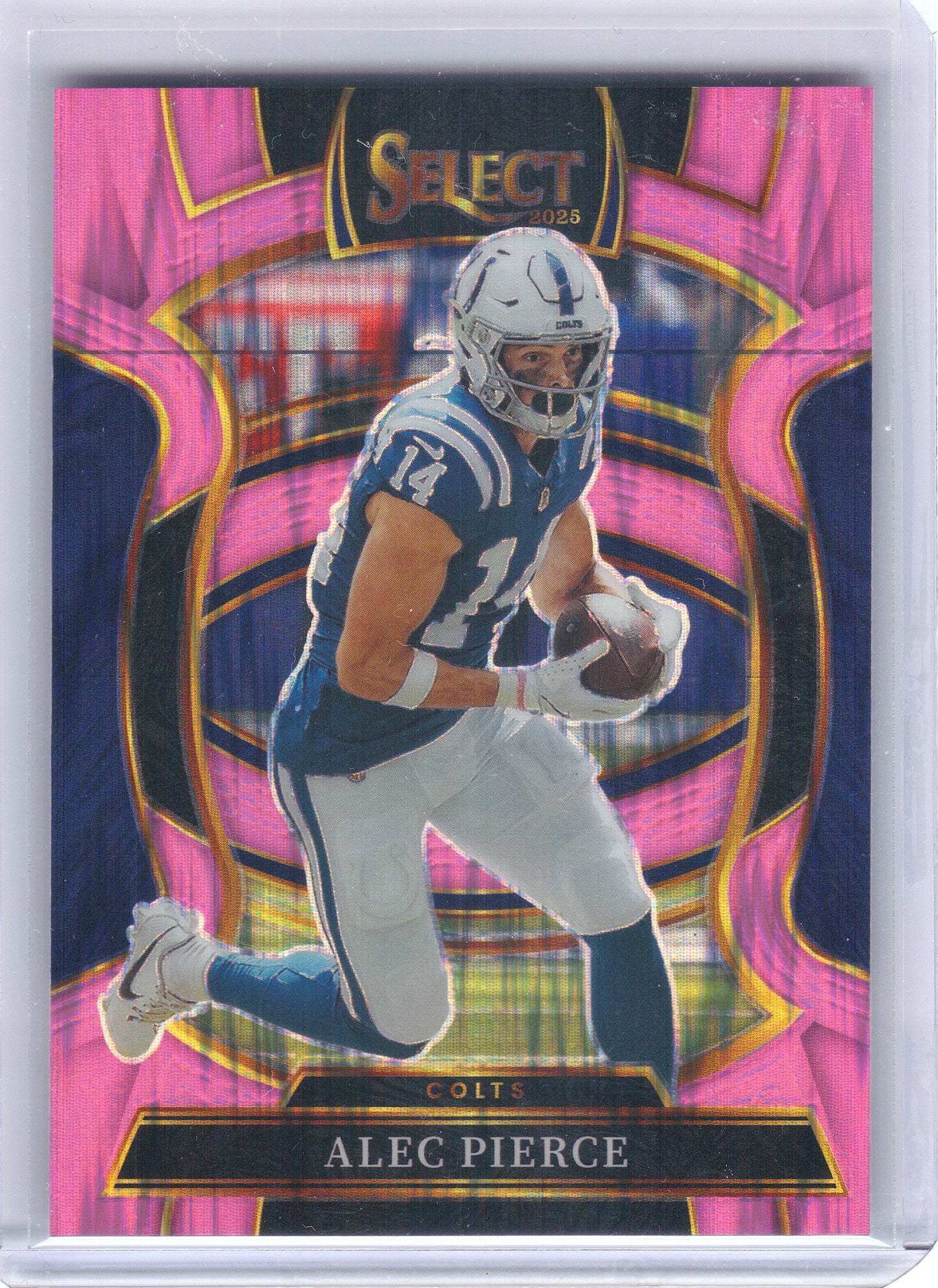 2025 Panini Select #32 Alec Pierce Pink Prizm Shock Indianapolis Colts