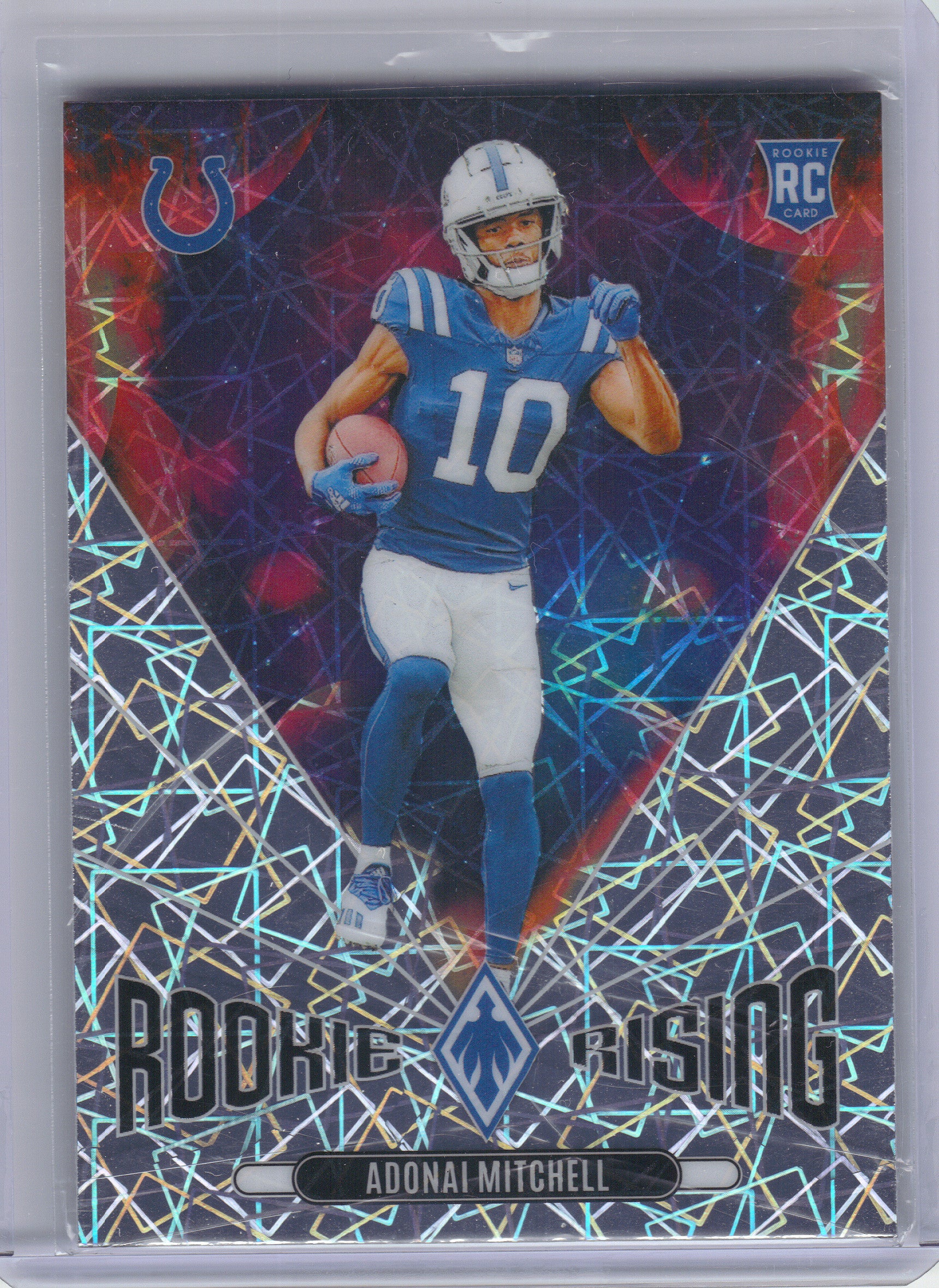 2024 Panini Phoenix #RR-AML Adonai Mitchell Rookie Rising Lazer Indianapolis Colts