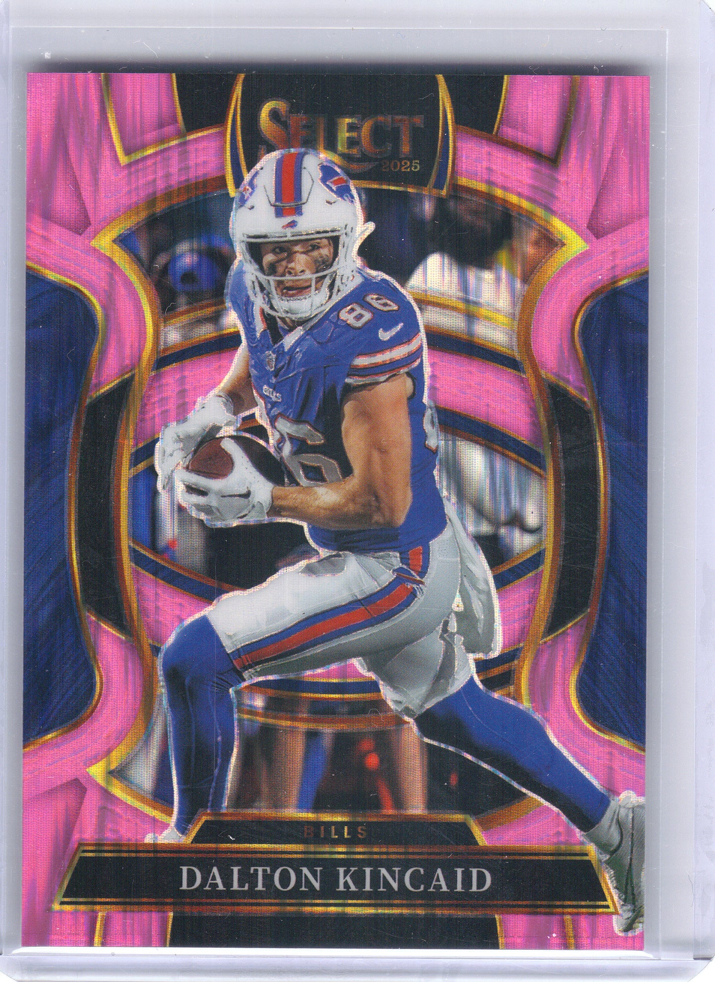 2025 Panini Select #85 Dalton Kincaid Pink Prizm Shock Buffalo Bills