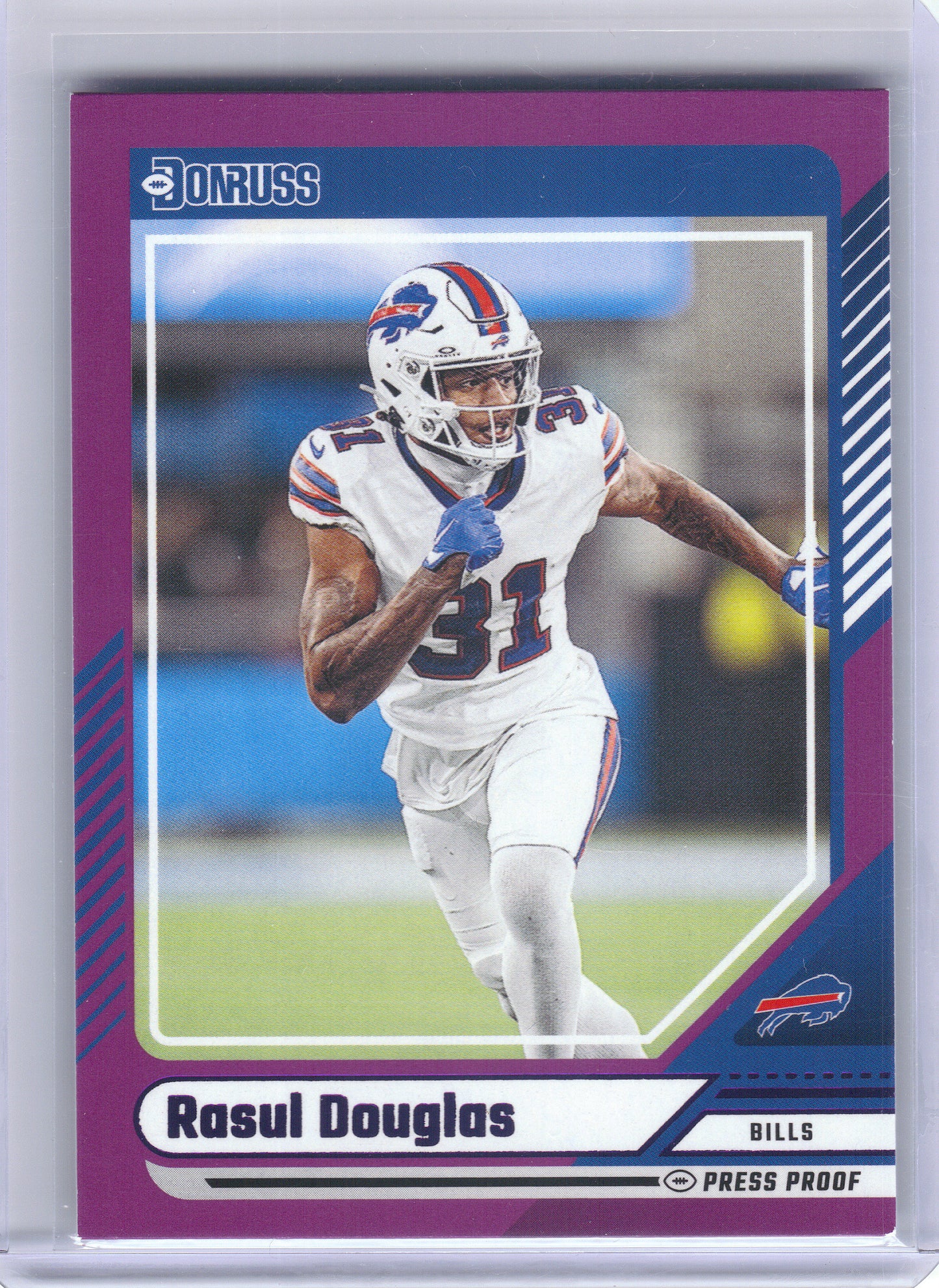 2024 Donruss #191 Rasul Douglas Press Proof Purple Buffalo Bills