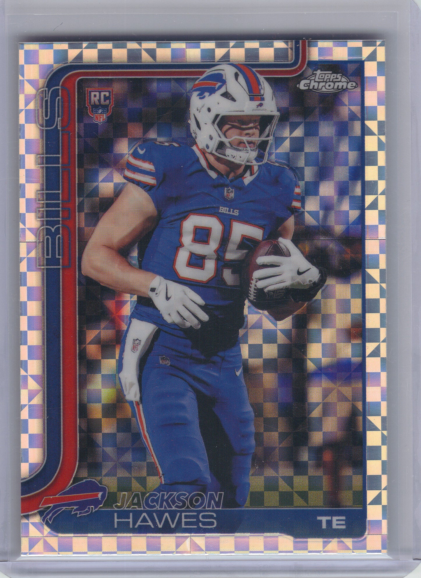 2025 Topps Chrome #397 Jackson Hawes X-Fractor Buffalo Bills RC