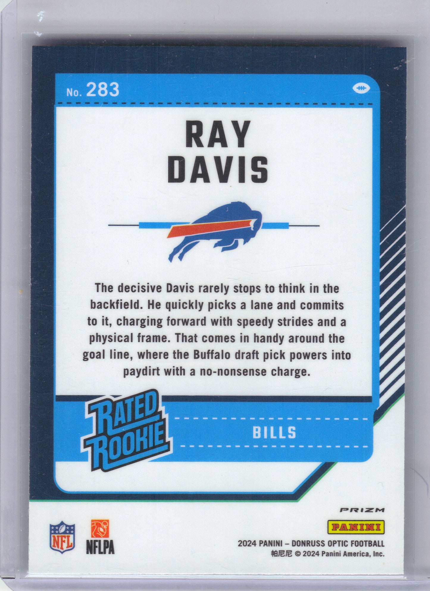 2024 Donruss Optic #283 Ray Davis Purple Shock Buffalo Bills