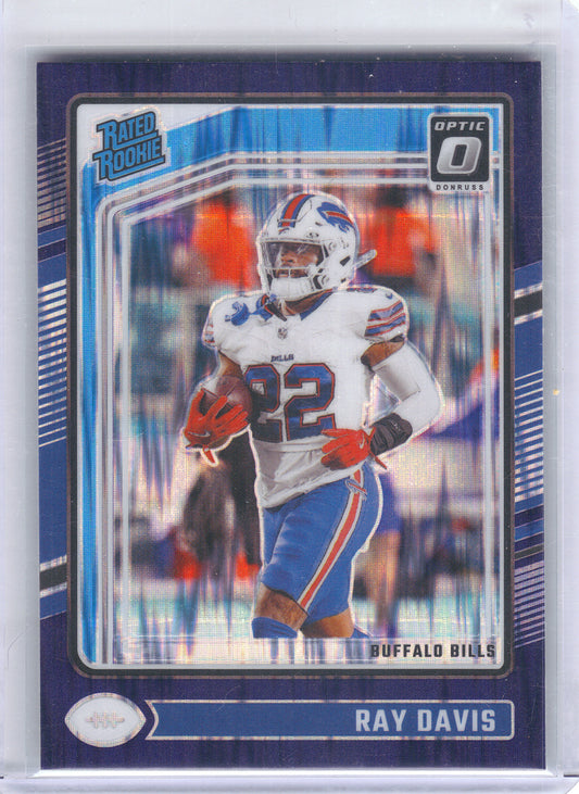 2024 Donruss Optic #283 Ray Davis Purple Shock Buffalo Bills