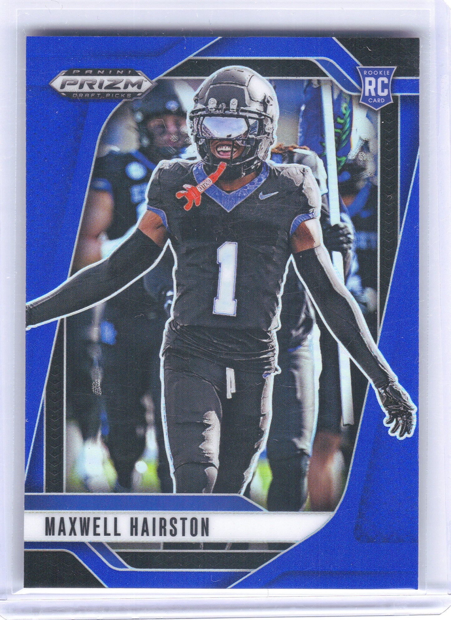 2025 Panini Prizm Draft Picks #45 Maxwell Hairston Prizms Blue #/249 Kentucky Wildcats SN
