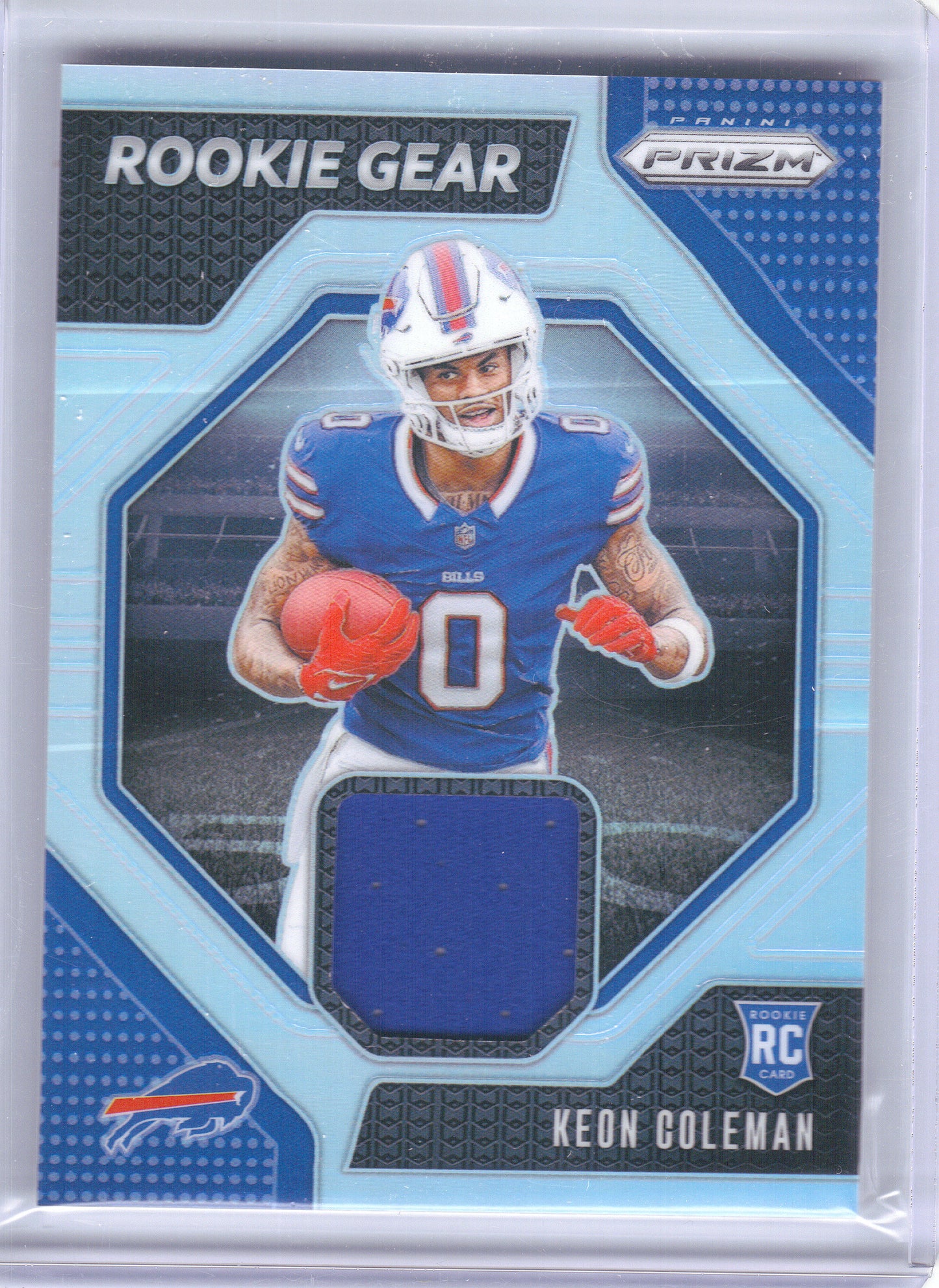2024 Panini Prizm #RG-KCN Keon Coleman Rookie Gear Buffalo Bills MEM