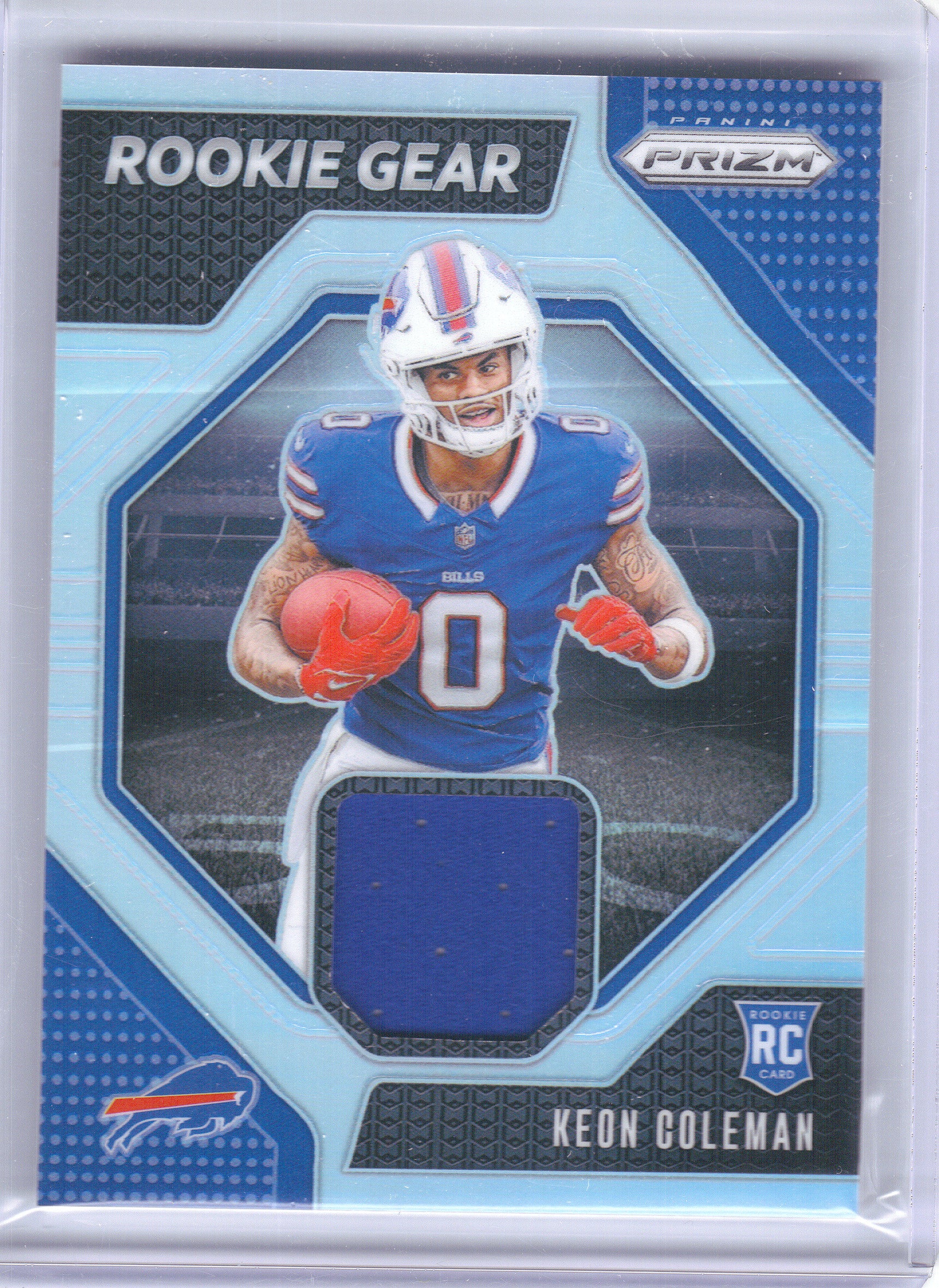 2024 Panini Prizm #RG-KCN Keon Coleman Rookie Gear Buffalo Bills MEM