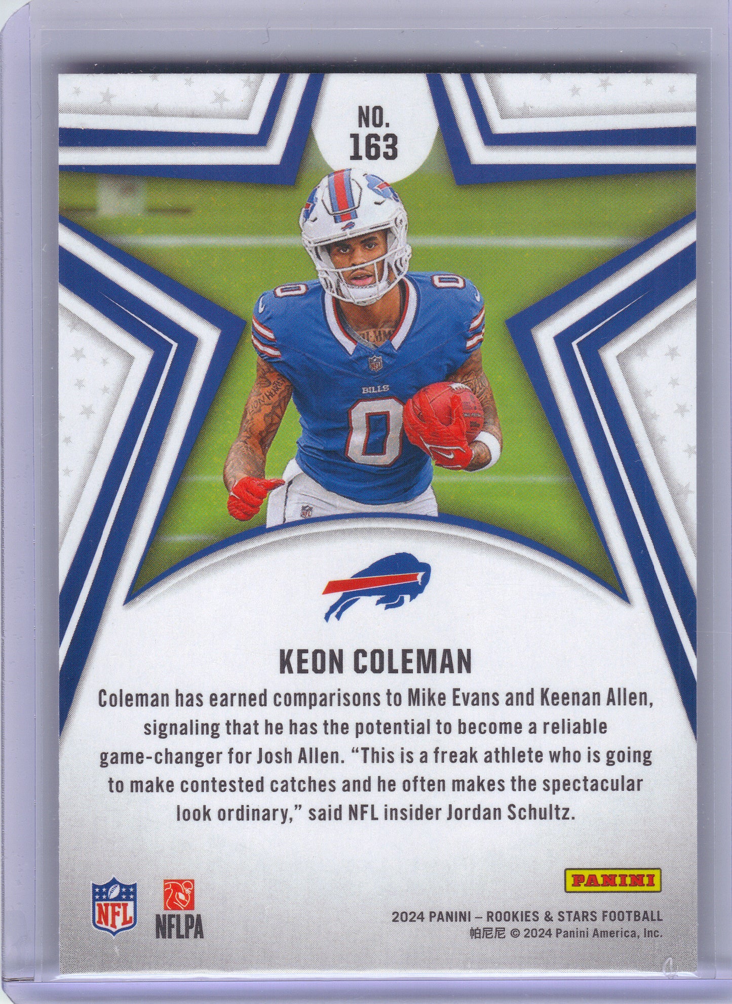 2024 Panini Rookies & Stars #163 Keon Coleman Buffalo Bills RC