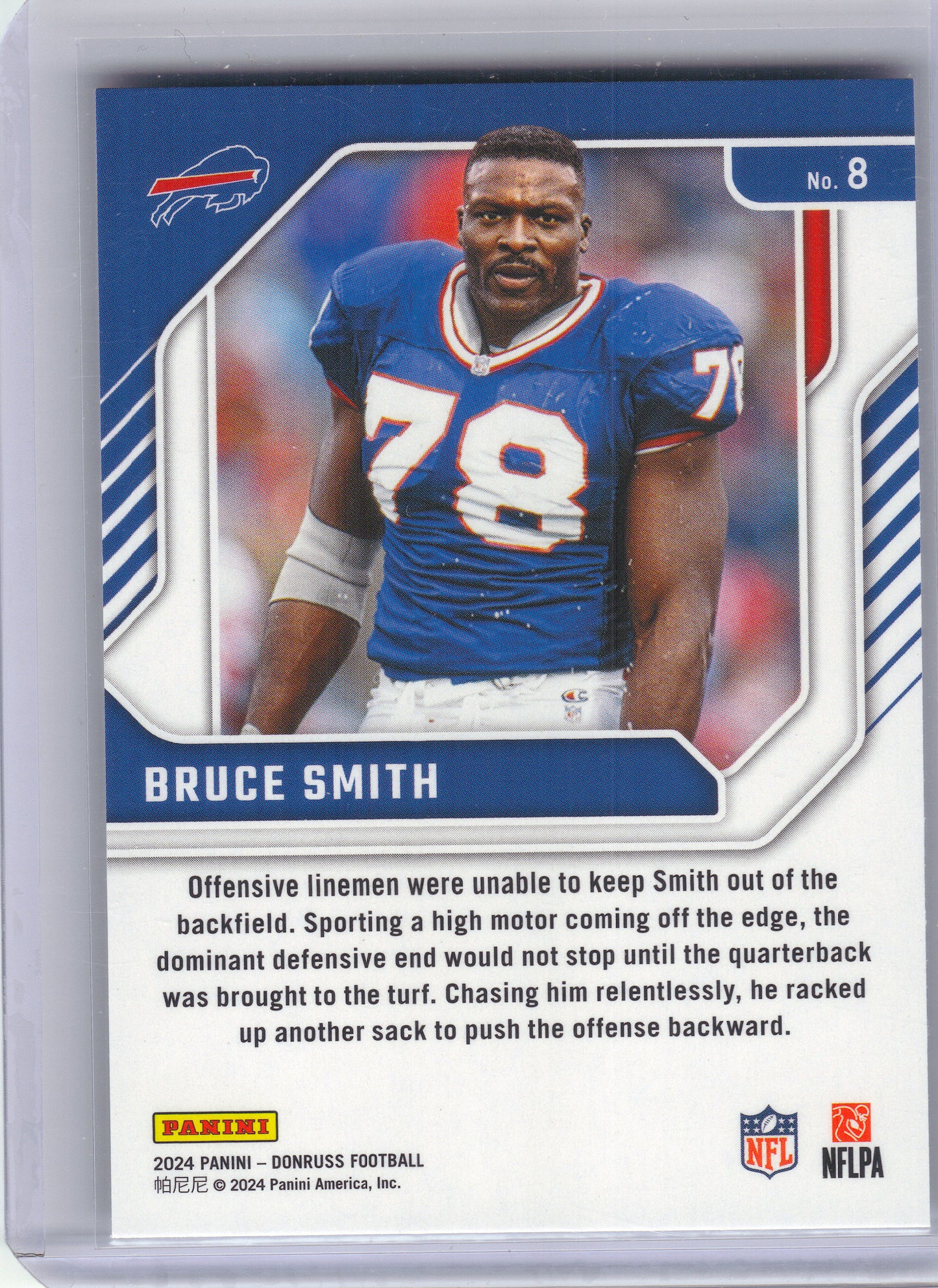 2024 Donruss #8 Bruce Smith Legend Series Buffalo Bills