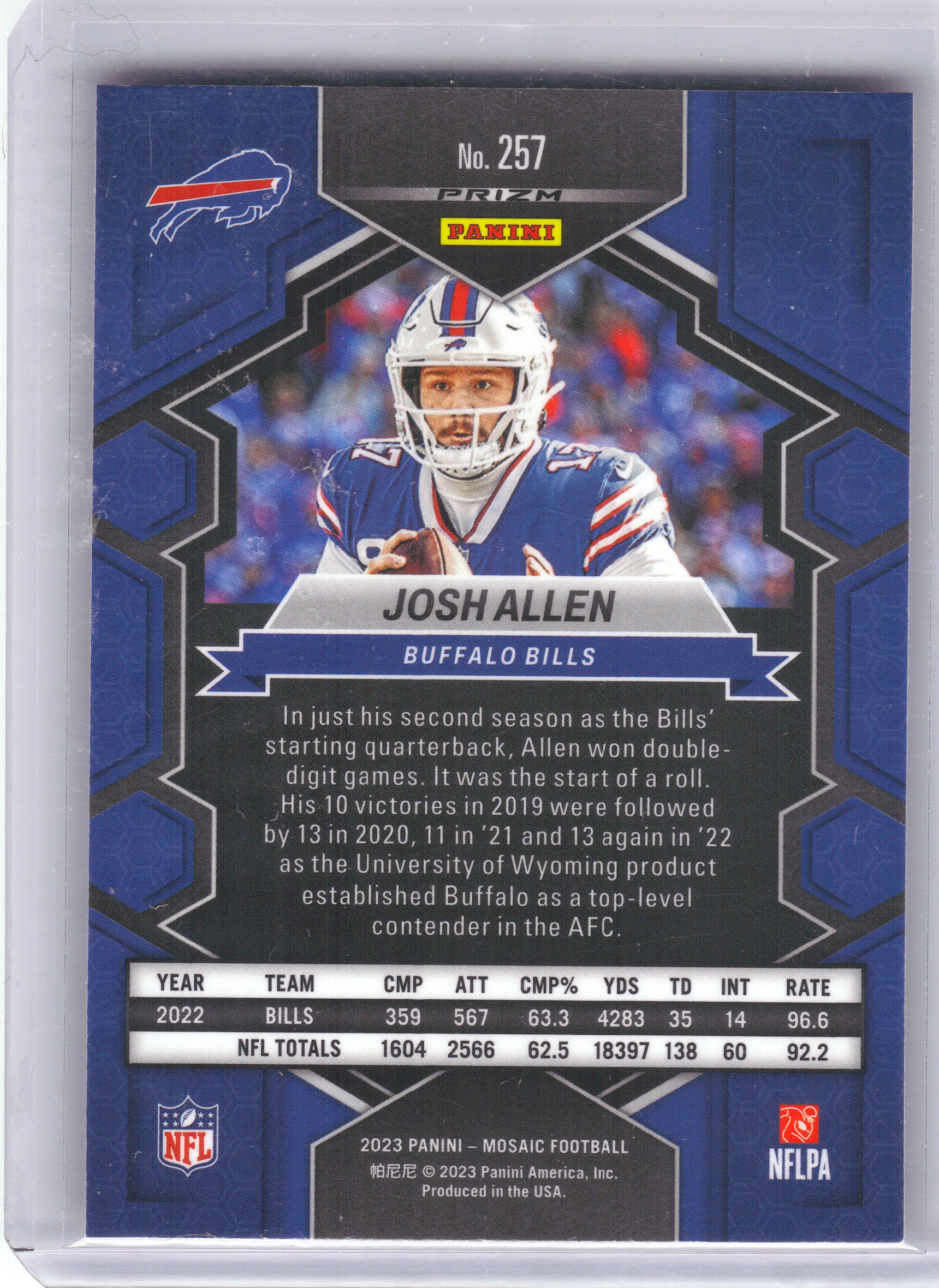 2023 Panini Mosaic #257 Josh Allen Camo Pink Mosaic Buffalo Bills