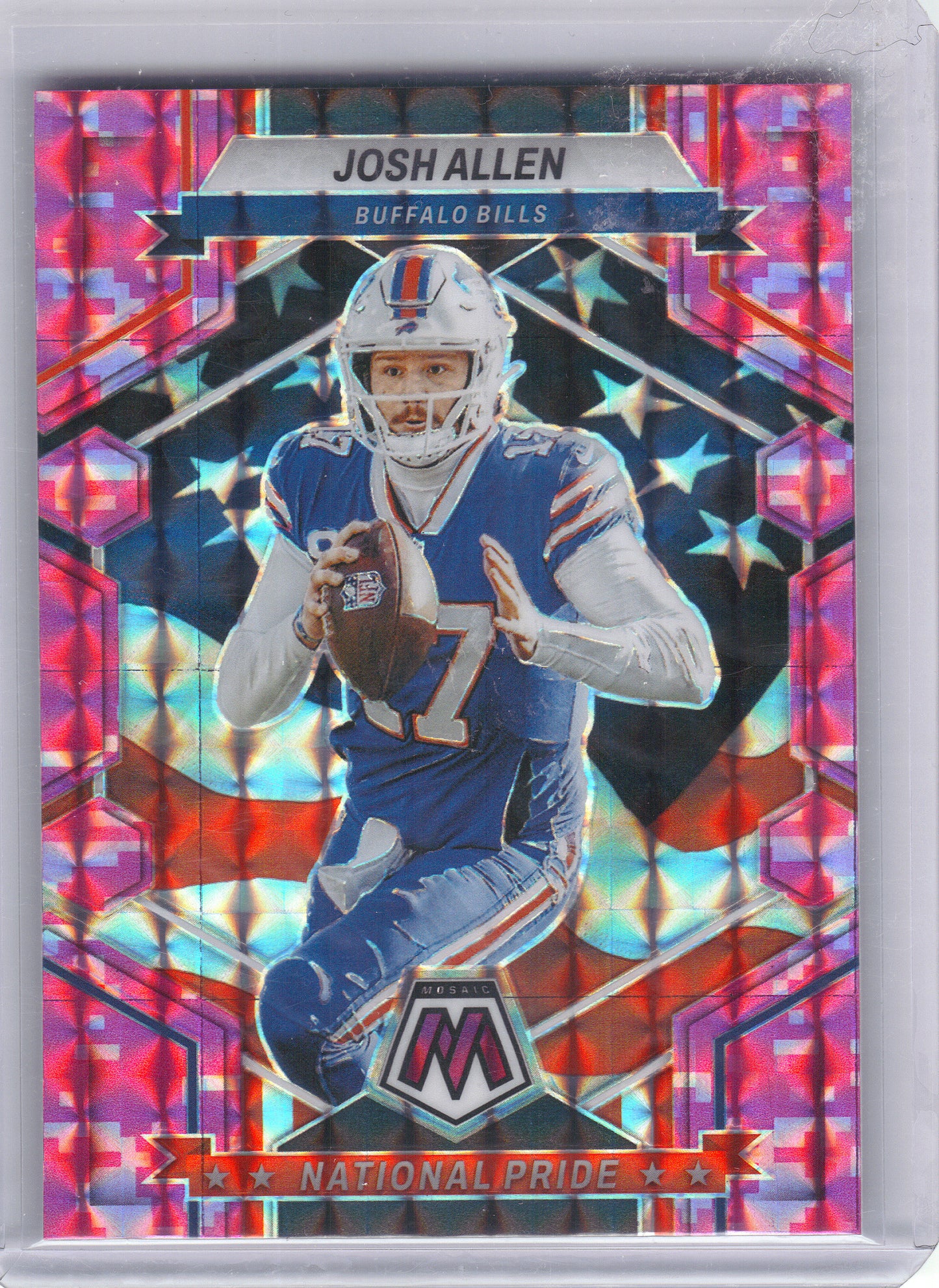 2023 Panini Mosaic #257 Josh Allen Camo Pink Mosaic Buffalo Bills