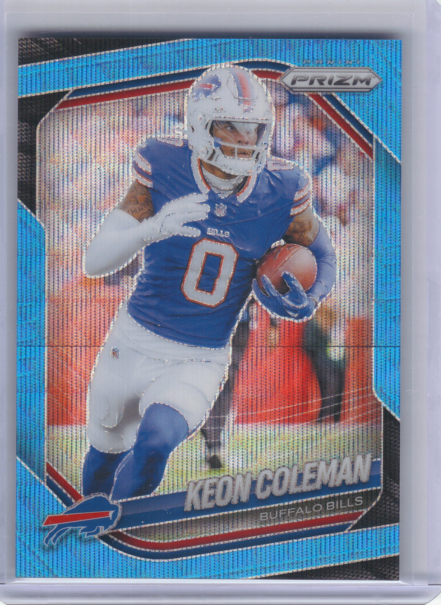 2025 Panini Prizm #275 Keon Coleman Blue Wave #/230 Buffalo Bills SN
