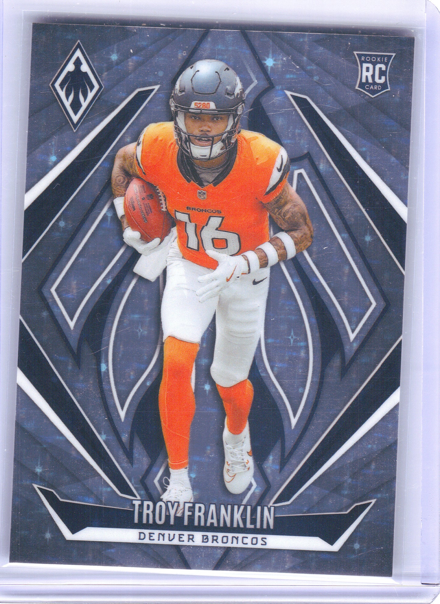 2024 Panini Phoenix #244 Troy Franklin Stars #/180 Denver Broncos SN,RC