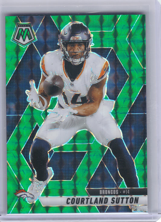 2025 Panini Mosaic #64 Courtland Sutton Mosaic Green Denver Broncos