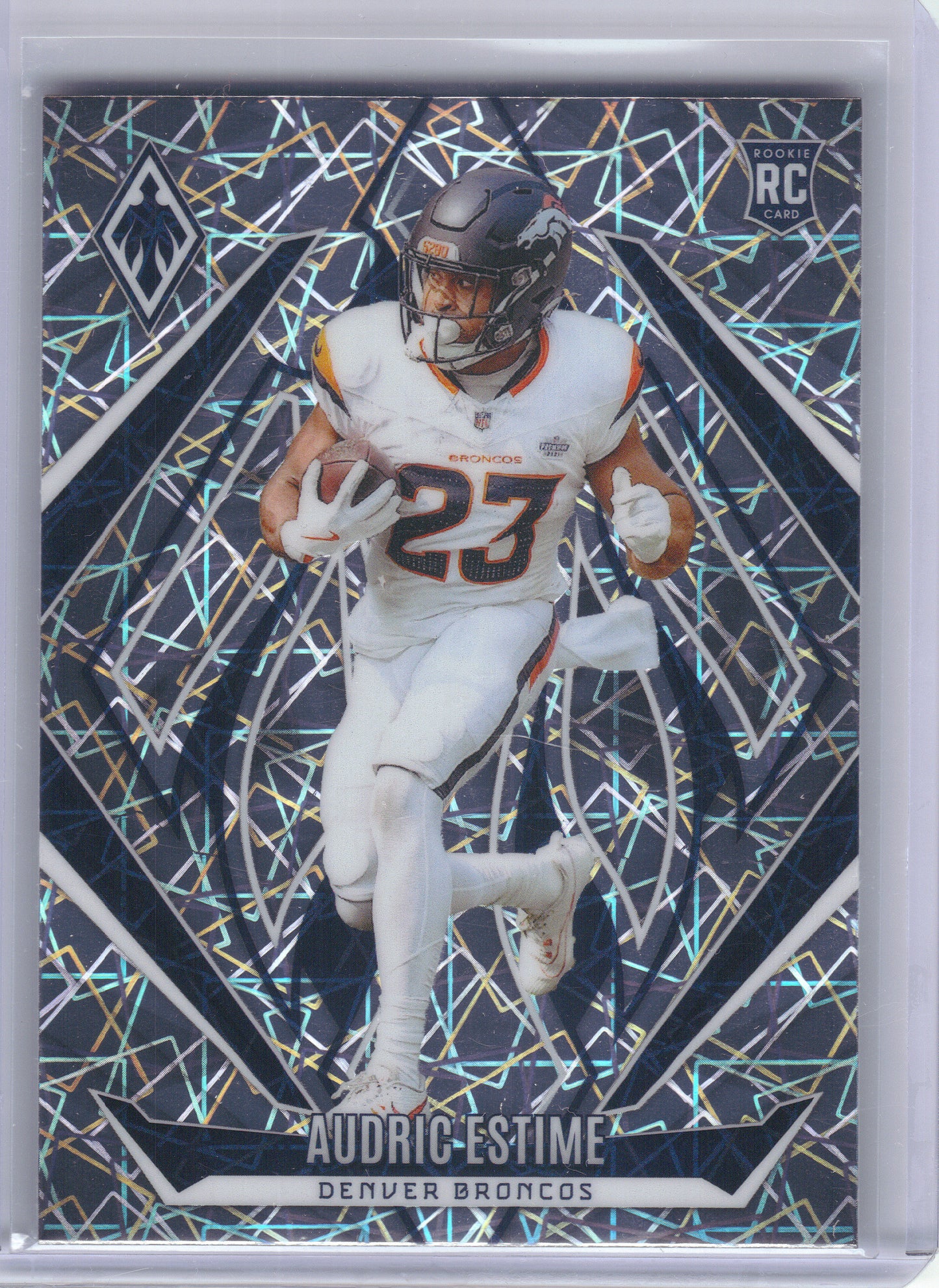 2024 Panini Phoenix #156 Audric Estime Lazer Denver Broncos RC