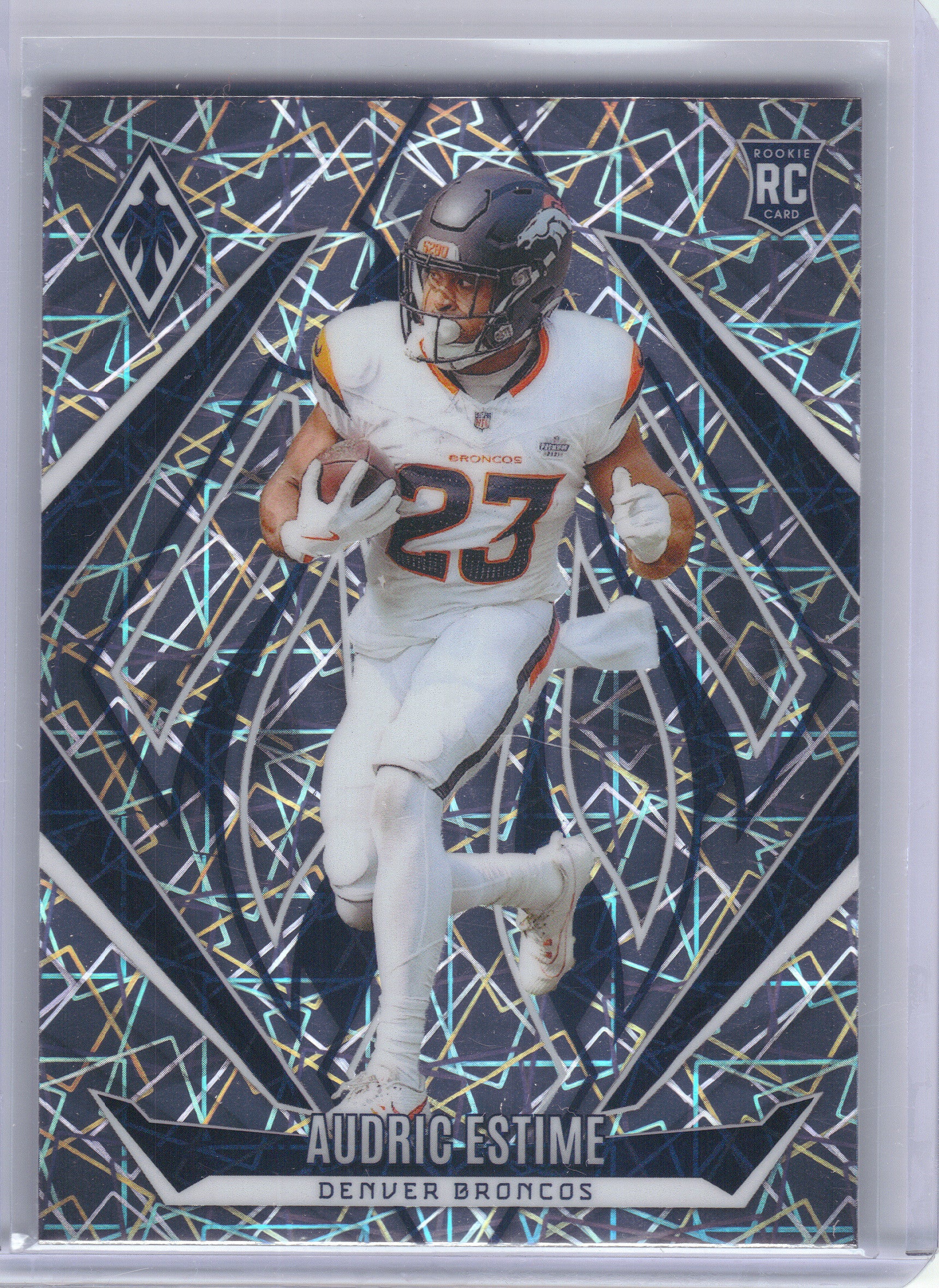 2024 Panini Phoenix #156 Audric Estime Lazer Denver Broncos RC