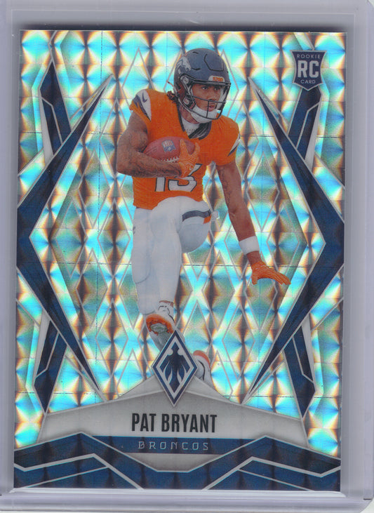 2025 Panini Phoenix #184 Pat Bryant Silver Pyramids Prizm Denver Broncos RC