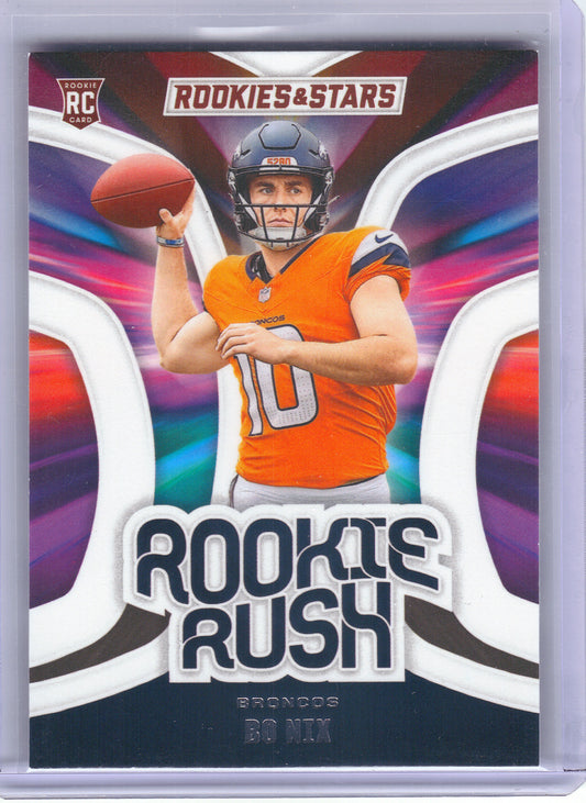 2024 Panini Rookies & Stars #RR-BNX Bo Nix Rookie Rush Denver Broncos