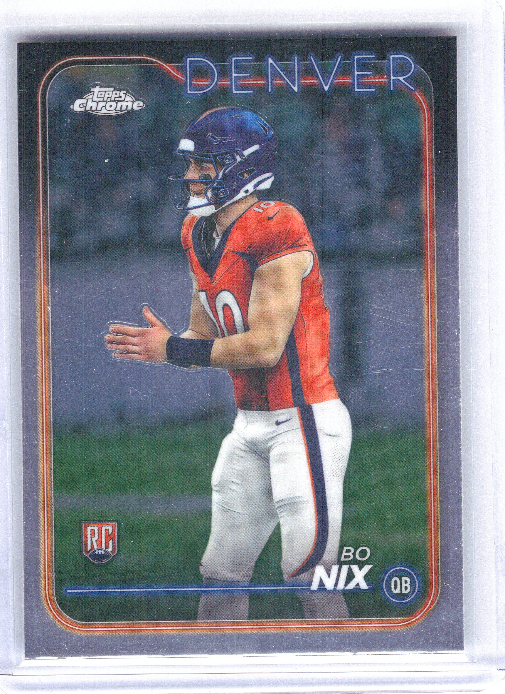 2024 Topps Chrome #206 Bo Nix Denver Broncos RC