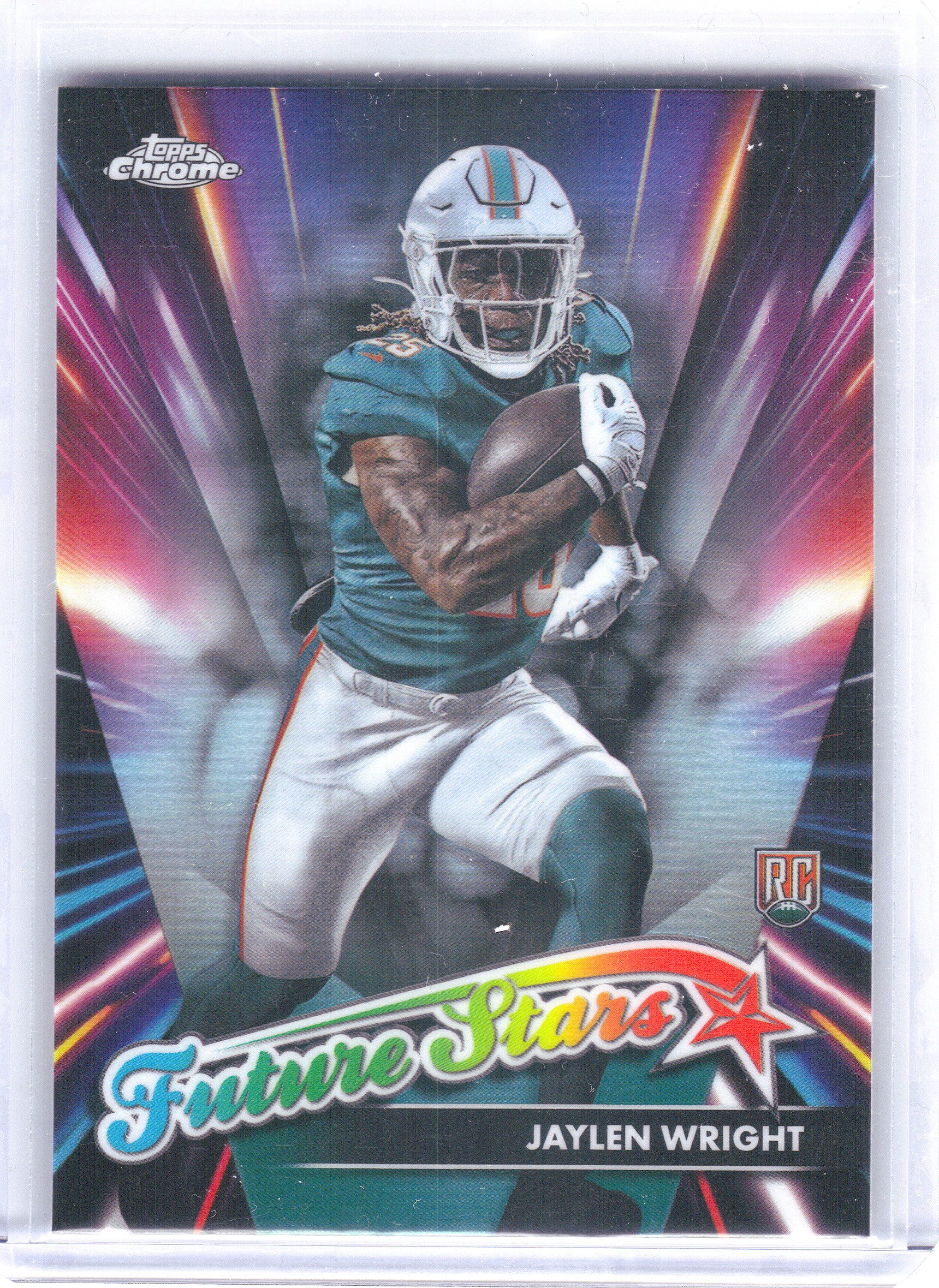 2024 Topps Chrome #FS-21 Jaylen Wright Future Stars Refractor Miami Dolphins