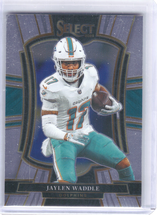2025 Panini Select #182 Jaylen Waddle Miami Dolphins