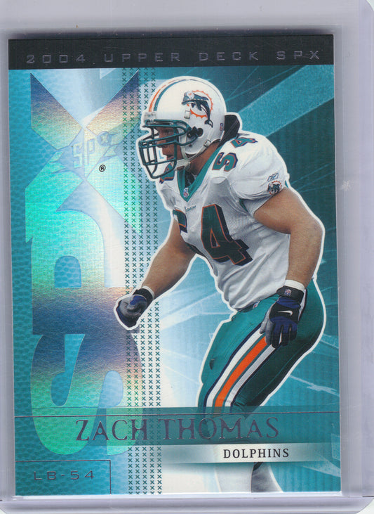 2004 SPx #53 Zach Thomas Miami Dolphins