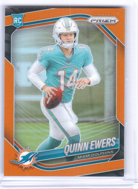 2025 Panini Prizm #307 Quinn Ewers Orange #/249 Miami Dolphins SN