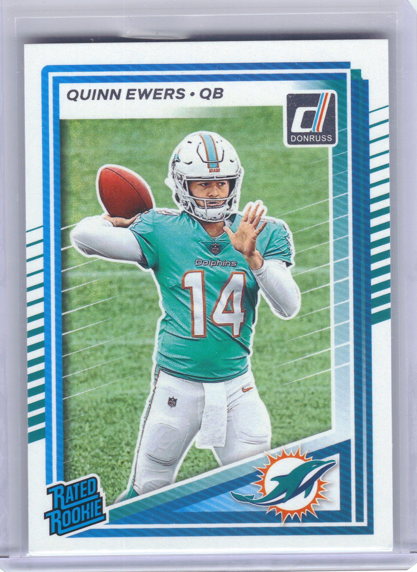 2025 Donruss #342 Quinn Ewers x Miami Dolphins RC