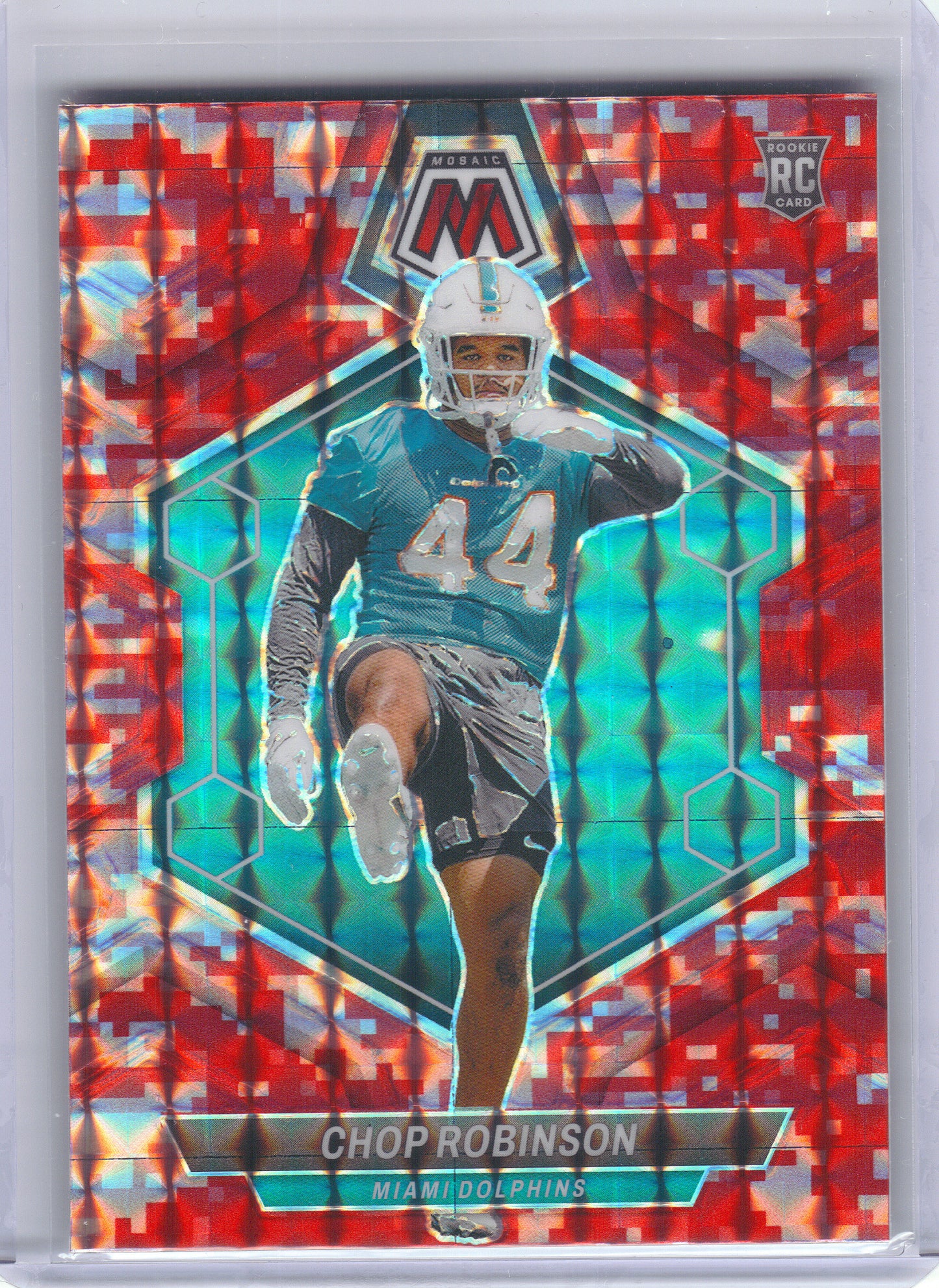 2024 Panini Mosaic #321 Chop Robinson Mosaic Camo Pink Miami Dolphins